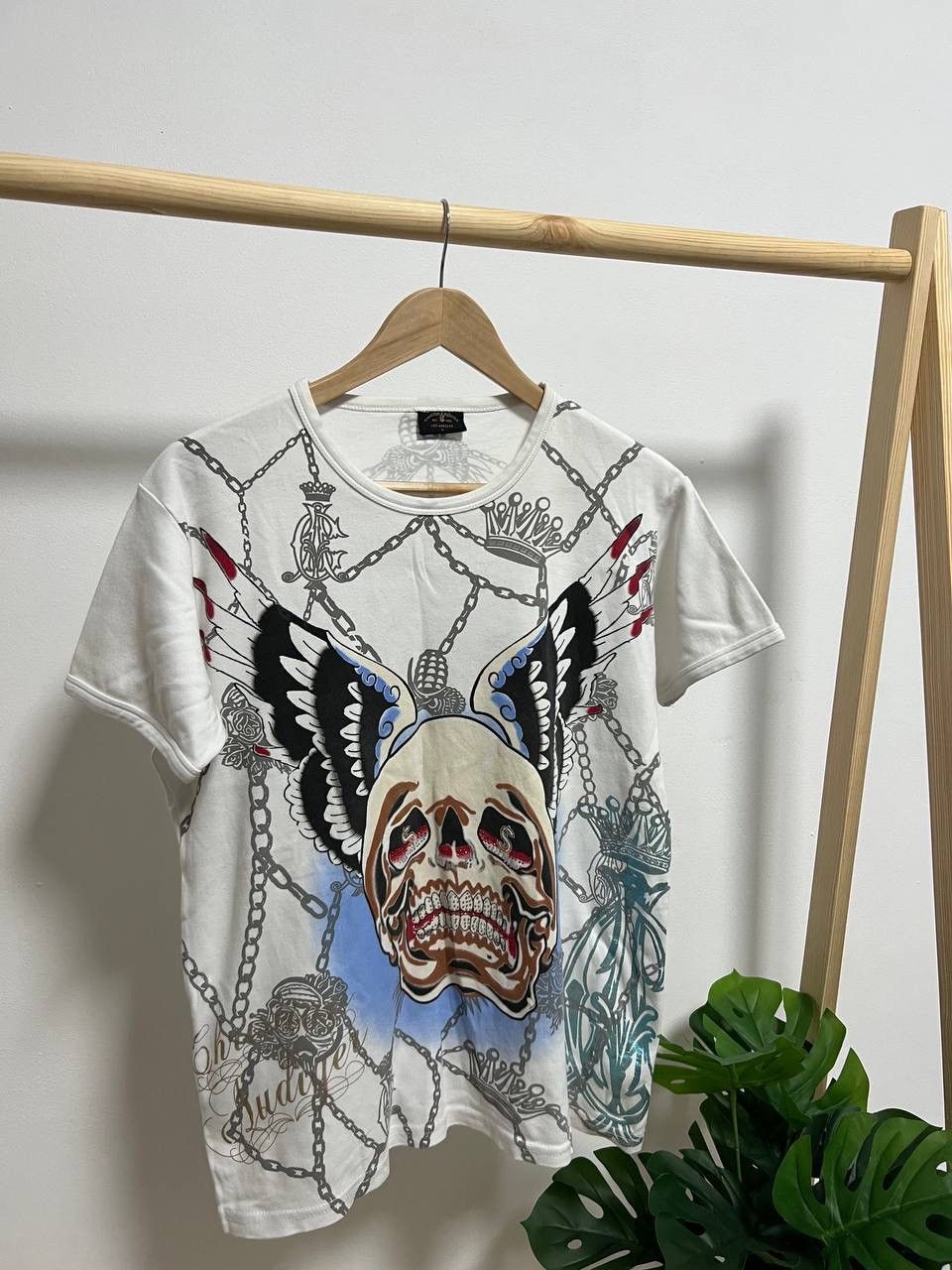 Christian Audigier × Ed Hardy Ed hardy Y2K skull rhinestone archival Japan style tee Size US L / EU 52-54 / 3 - 7 Thumbnail