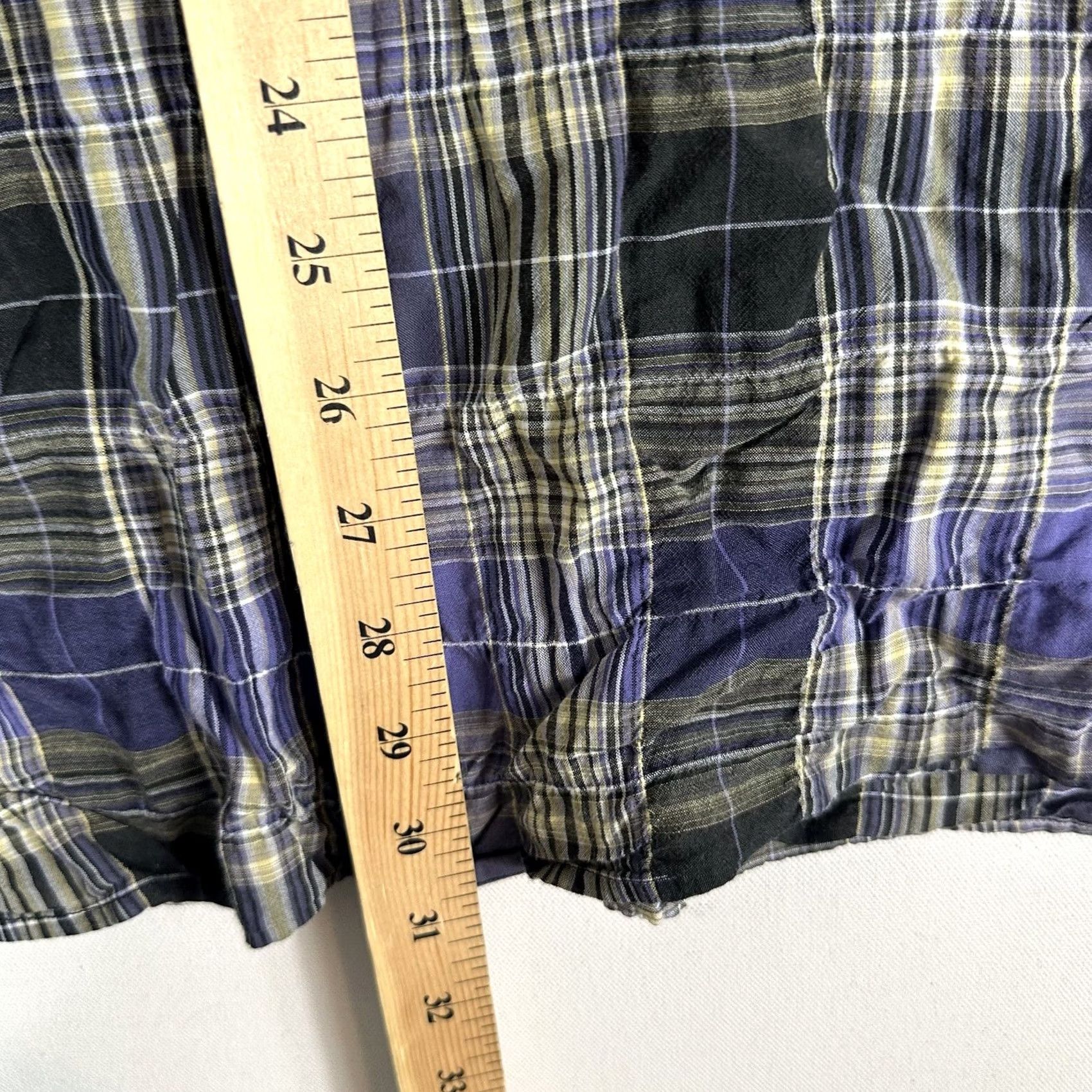 John Varvatos John Varvatos Shirt Button-Up Plaid Long Sleeve Purple Mens Large Collared Button-Down Cotton Lightweight All Seasons Regular Size US L / EU 52-54 / 3 - 8 Thumbnail