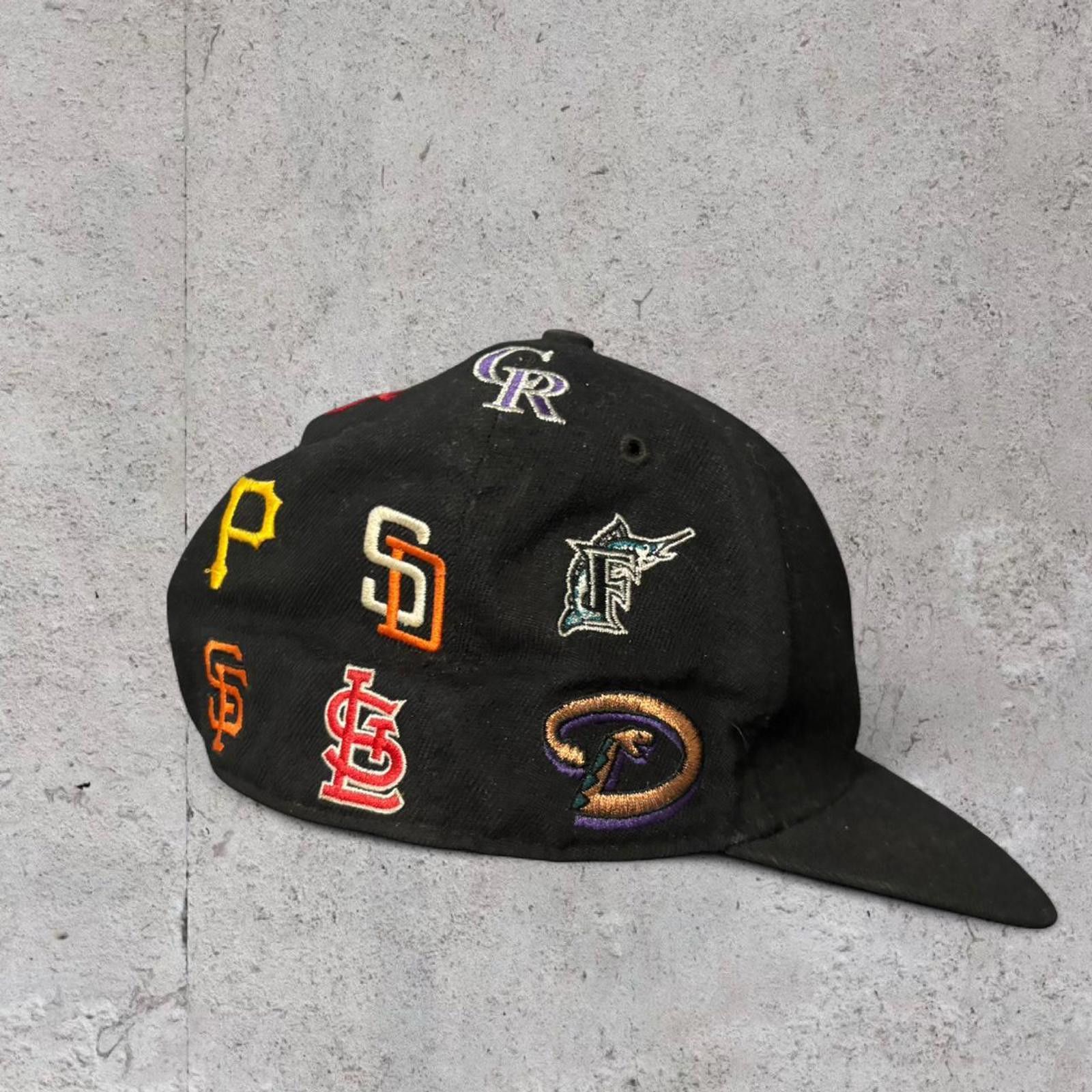 MLB Vintage 90’s MLB Baseball Hat Cap All Over Logos 16 Teams Size ONE SIZE - 4 Thumbnail