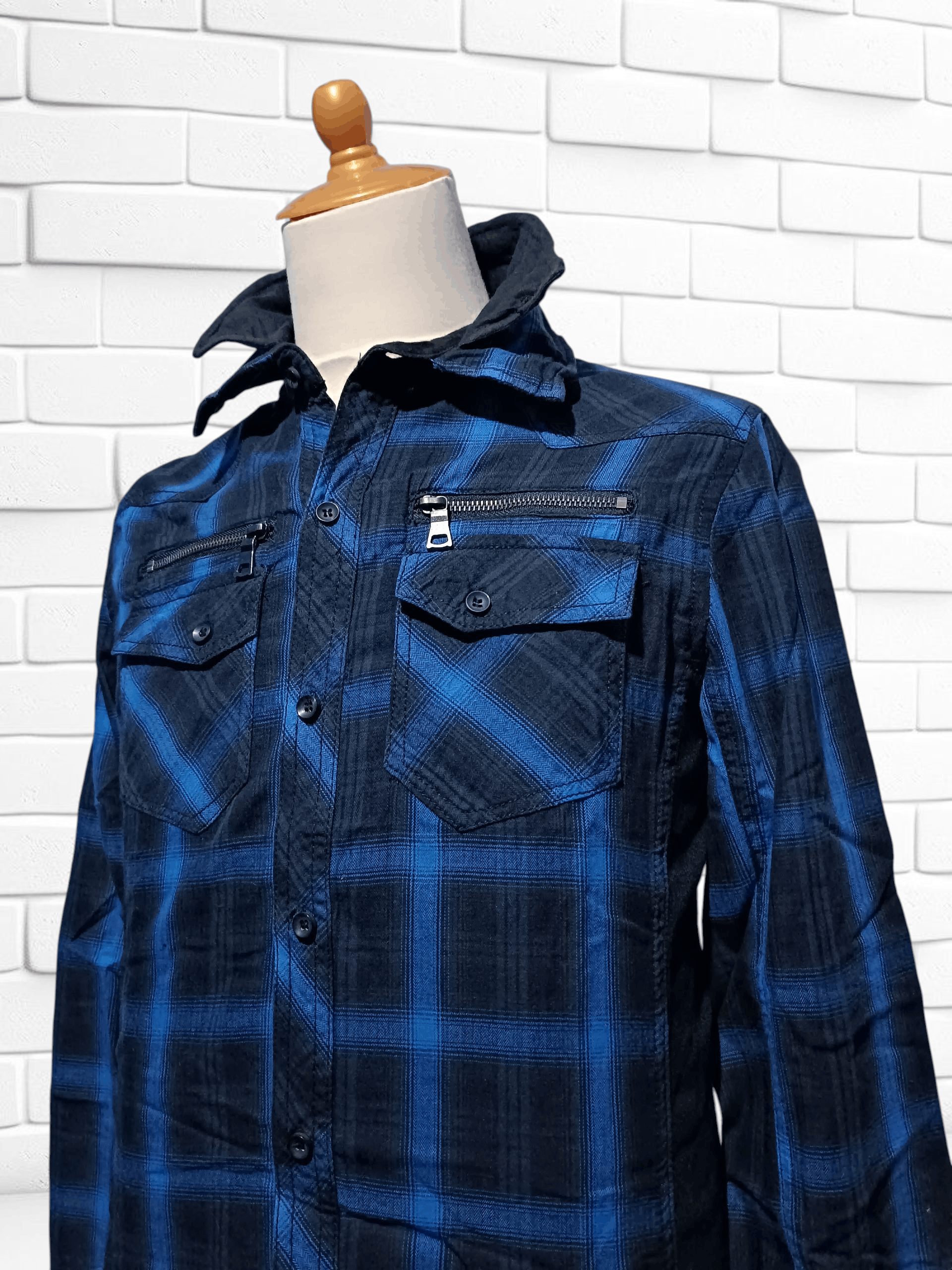 In The Attic In The Attic Homme Double Collar Plaid Shirt Size US M / EU 48-50 / 2 - 2 Thumbnail