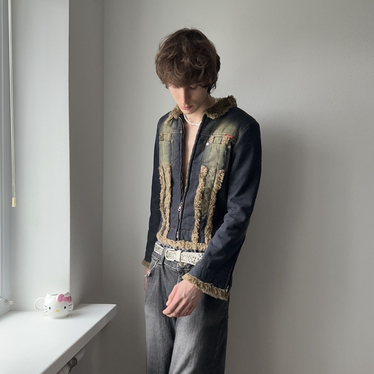 Hysteric Glamour × Undercover Punk LGB If Six Was Nine Fur Jacket Rick Owens Style Size L / US 10 / IT 46 - 3 Thumbnail