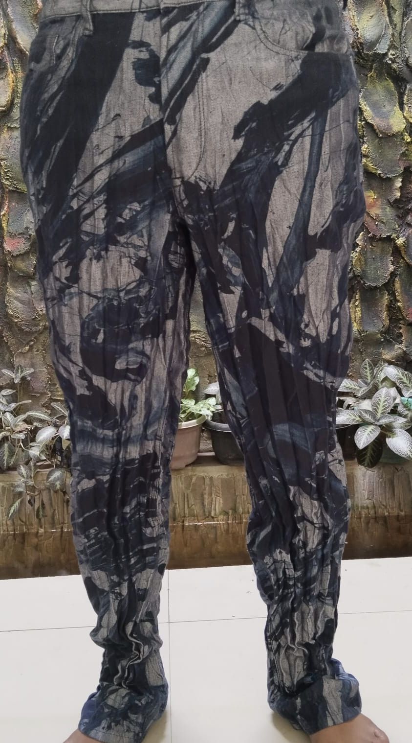 Issey Miyake Issey miyake meguru yamaguchi "out of bounds" Wrinkle jeans Size US 36 / EU 52 - 2 Thumbnail