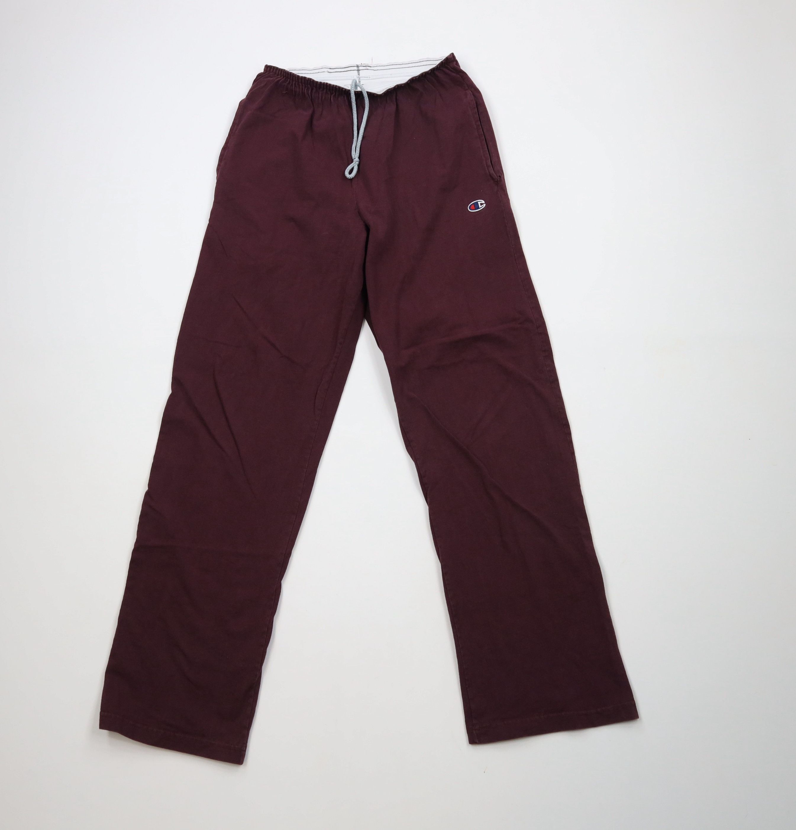 Champion × Vintage Vintage Champion Lightweight Sweatpants Maroon Cotton Size US 32 / EU 48 - 1 Thumbnail