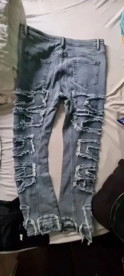 Japanese Brand Kitayama x Kin Hip Hop Loose Denim Trousers Vibe Style Size US 28 / EU 44 - 3 Thumbnail