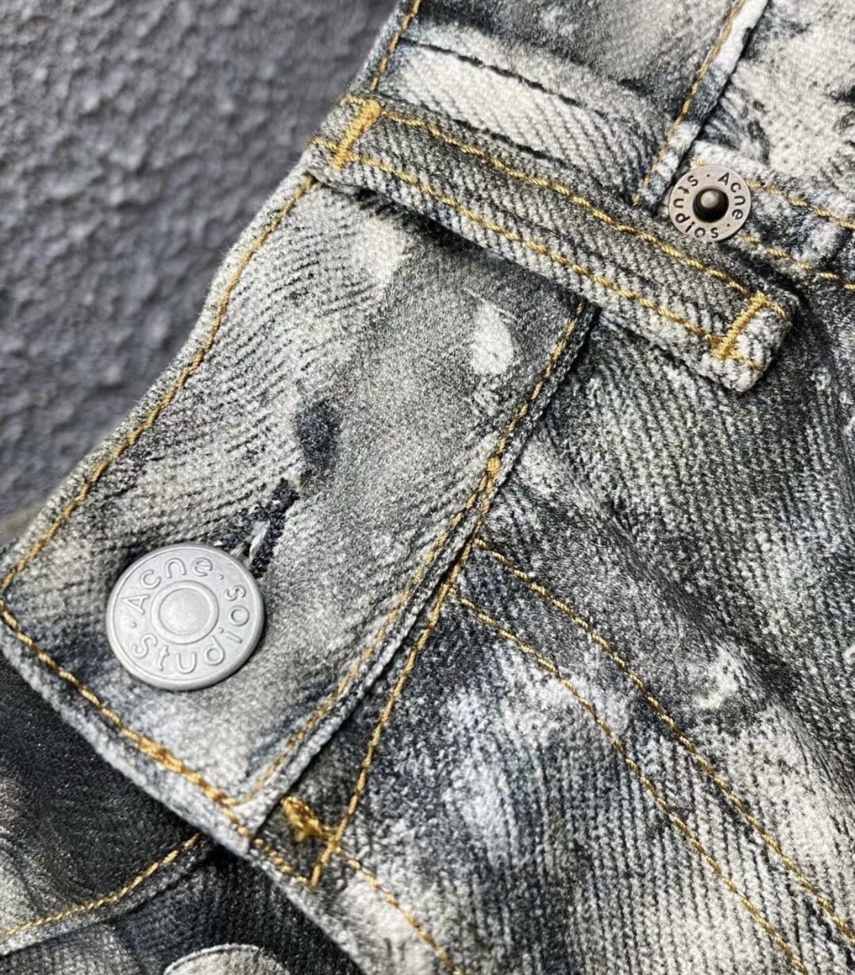 Acne Studios Acne studios Splash ink dirty 3D printed jeans2412-Nextarrow Size US 32 / EU 48 - 3 Thumbnail