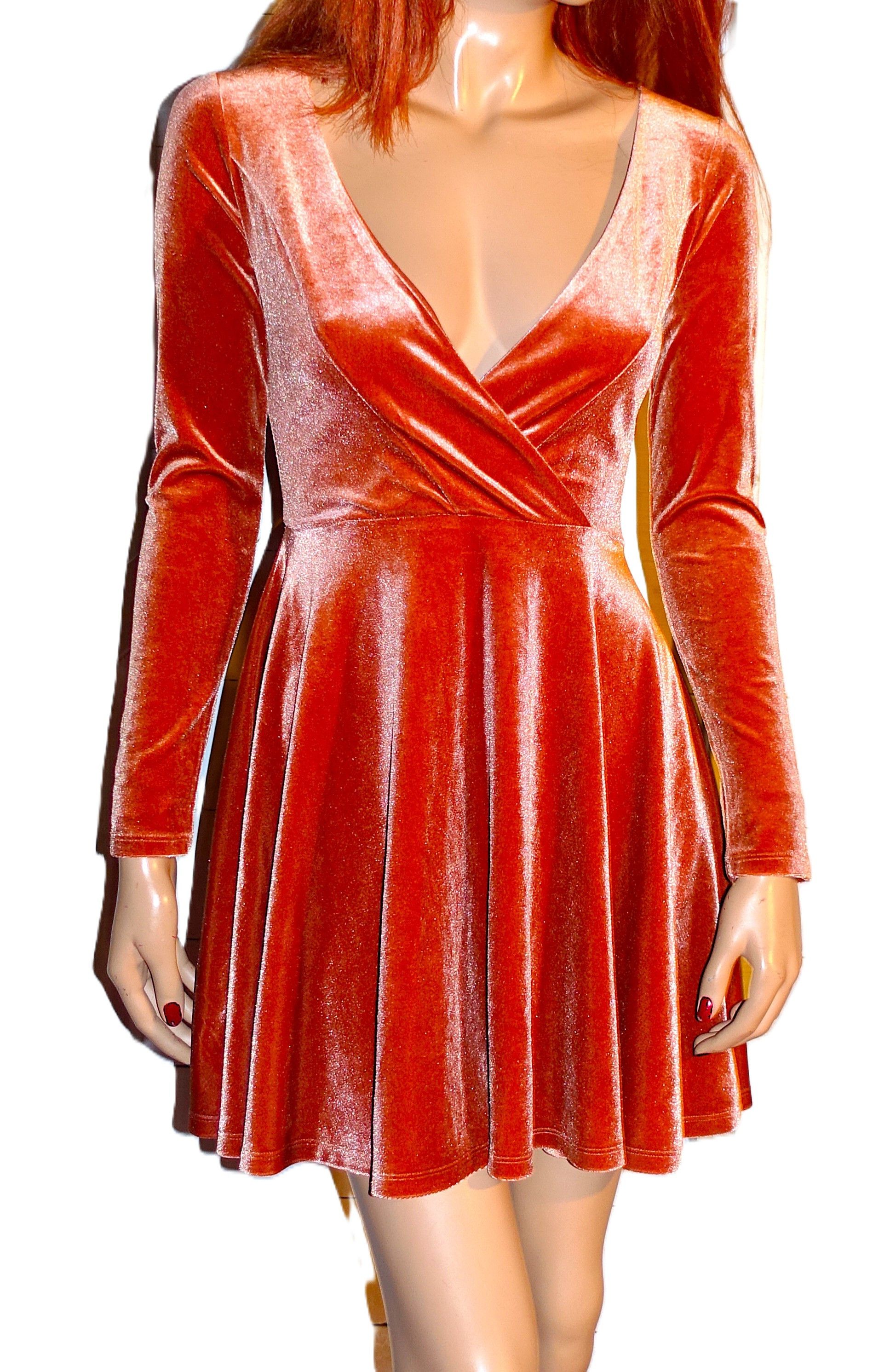 Other Kimchi Blue Bronze Velvet Dress XS Size XS / US 0-2 / IT 36-38 - 1 Thumbnail