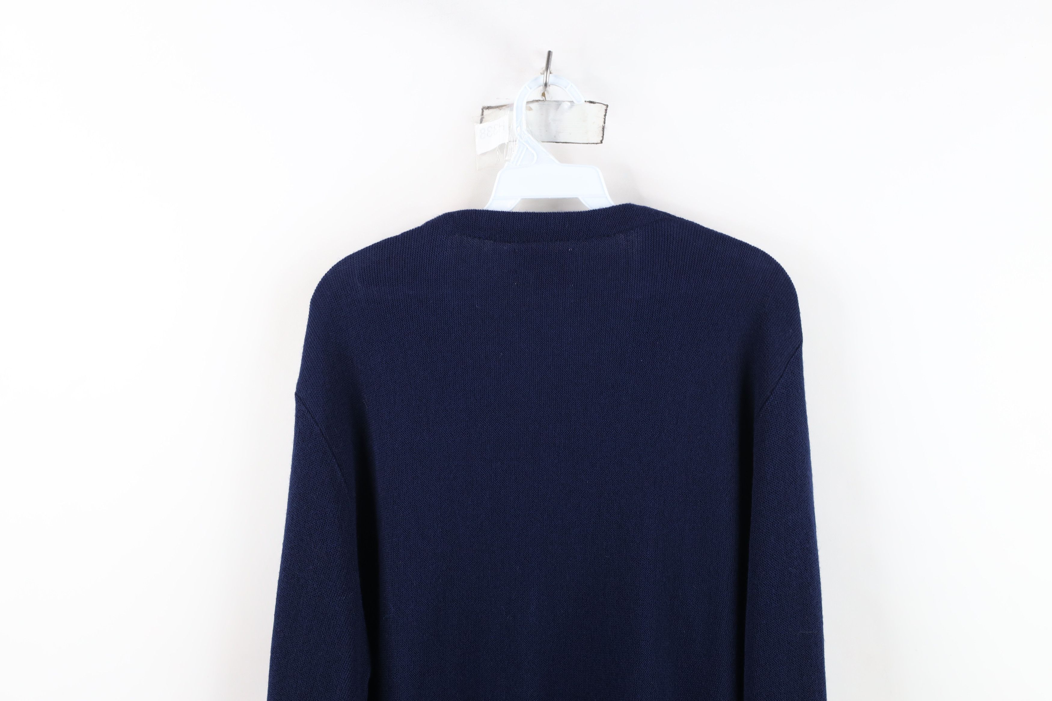 Vintage Vintage 70s Streetwear Knit Cardigan Sweater Navy Blue USA Size US XL / EU 56 / 4 - 9 Thumbnail