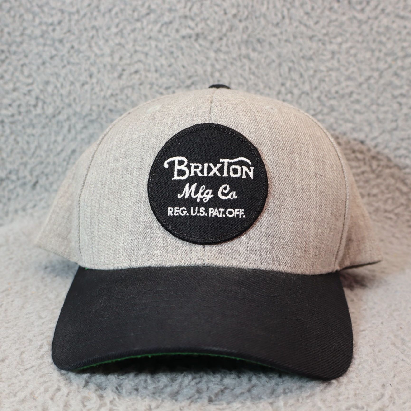 Brixton Brixton MFG Hat Cap SnapBack Black Grey Outdoors Patch One Size Size ONE SIZE - 2 Thumbnail