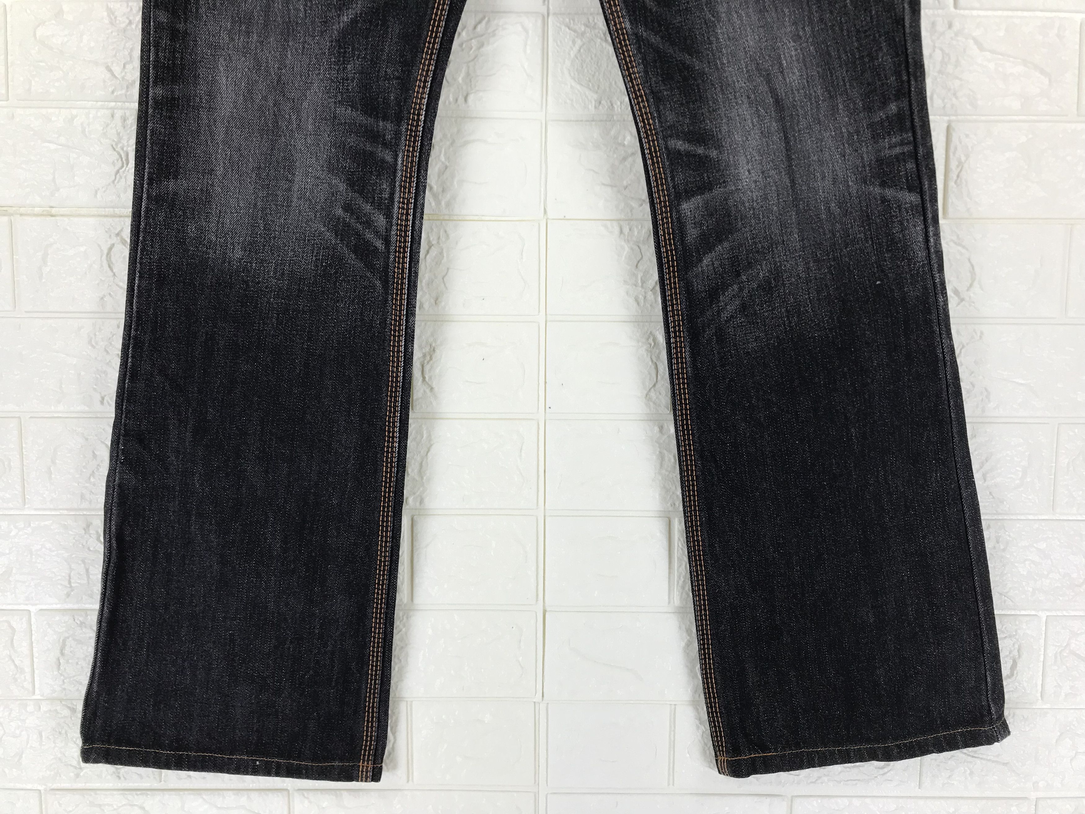 Edwin Vintage Edwin XV Buckle Back Faded Black Flare Jeans Size US 31 - 8 Thumbnail