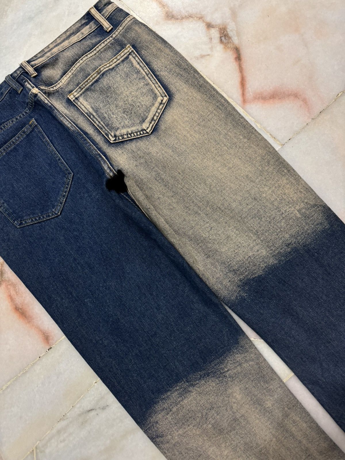 Kapital 💥RARE💥SICK JAPANESE 2 TONE COLOR DISTRESSED RIPPED JEANS Size US 34 / EU 50 - 15 Thumbnail