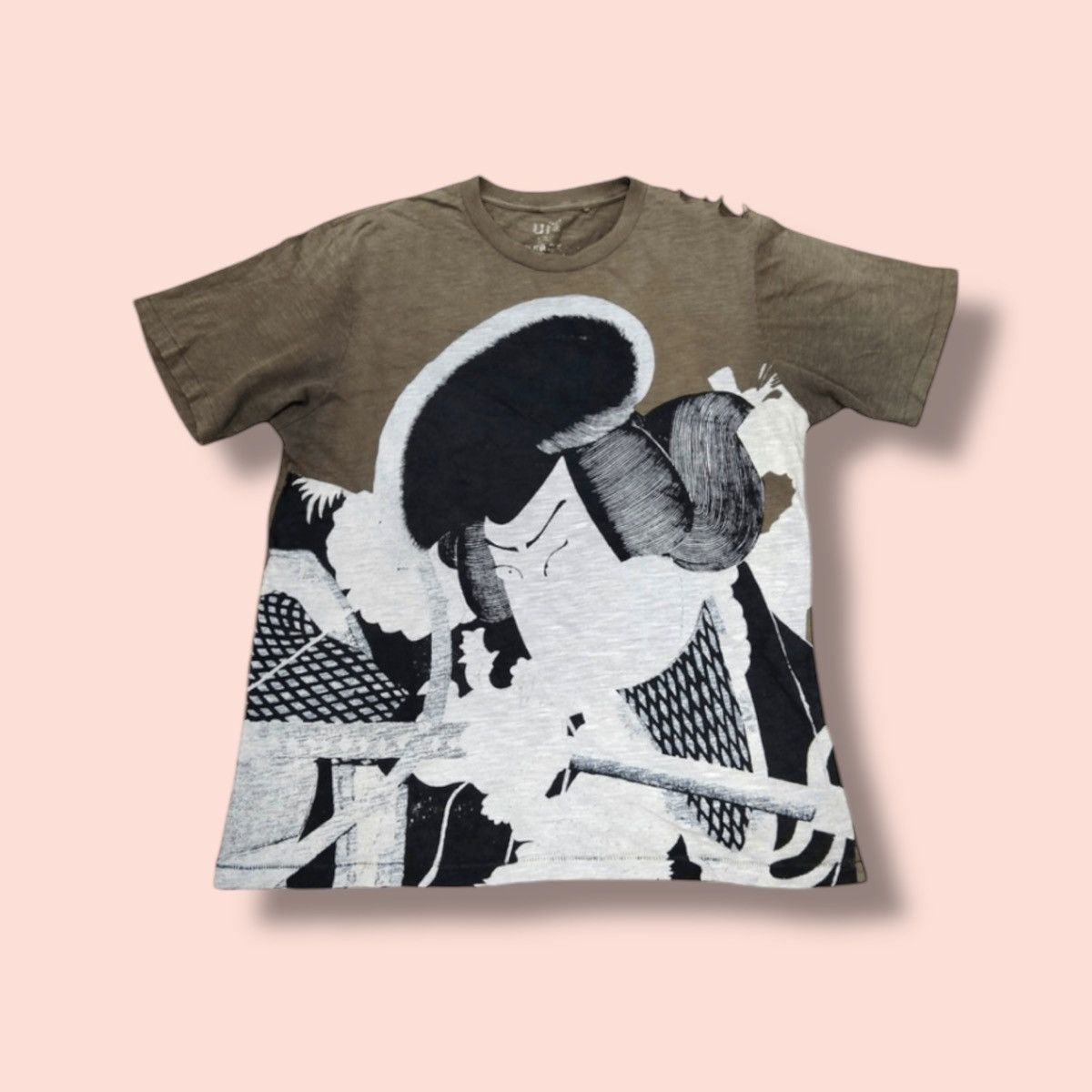 Japanese Brand × Jun Takahashi × Uniqlo THRASHED VINTAGE UNIQLO X SHOCHIKU KABUKI GRAPHIC TEE Size US XL / EU 56 / 4 - 1 Thumbnail