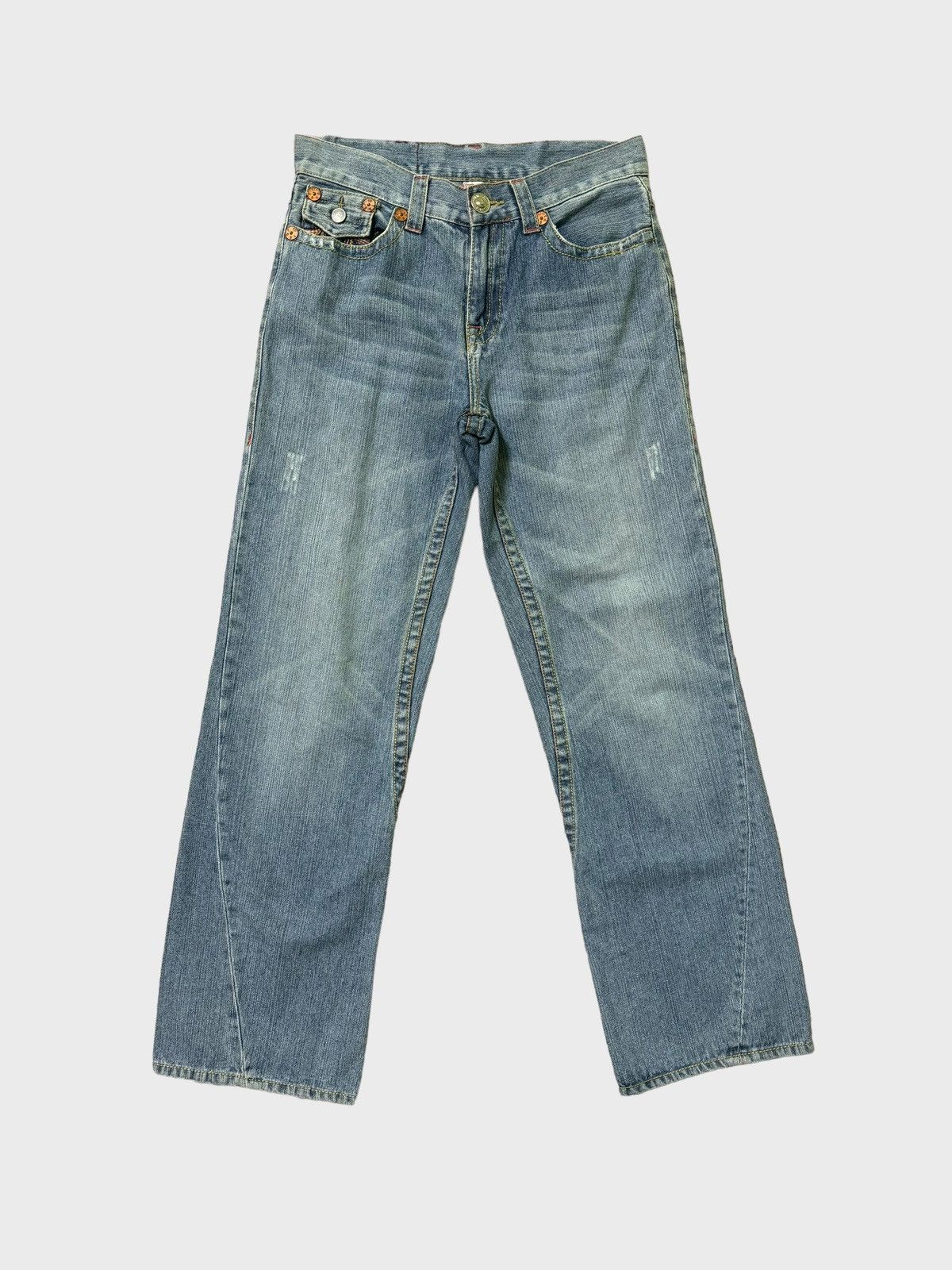 True Religion × Vintage TRUE RELIGION JOEY BIGT SPİRAL CUT DENIM JEANS Size US 31 - 2 Thumbnail