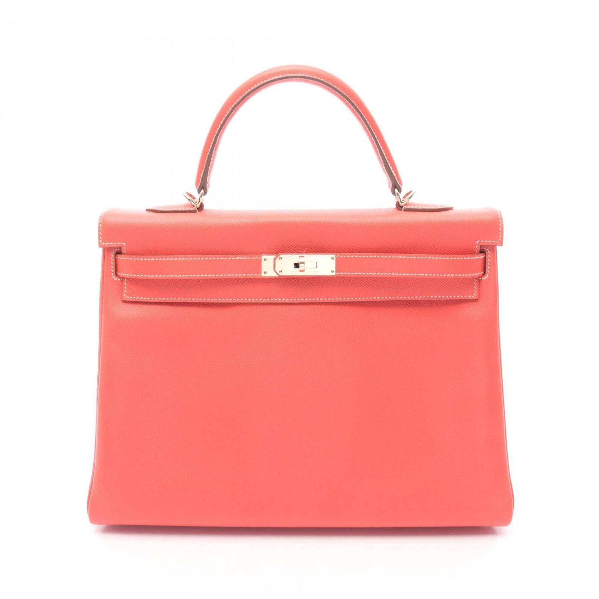 Hermes Hermes Candy Kelly 35 Rose Jaipur Gold, Inside Stitching, 2-Way Handbag, Veau Epsom Leather, Women's, Pink/Brown Tones Size ONE SIZE - 1 Thumbnail