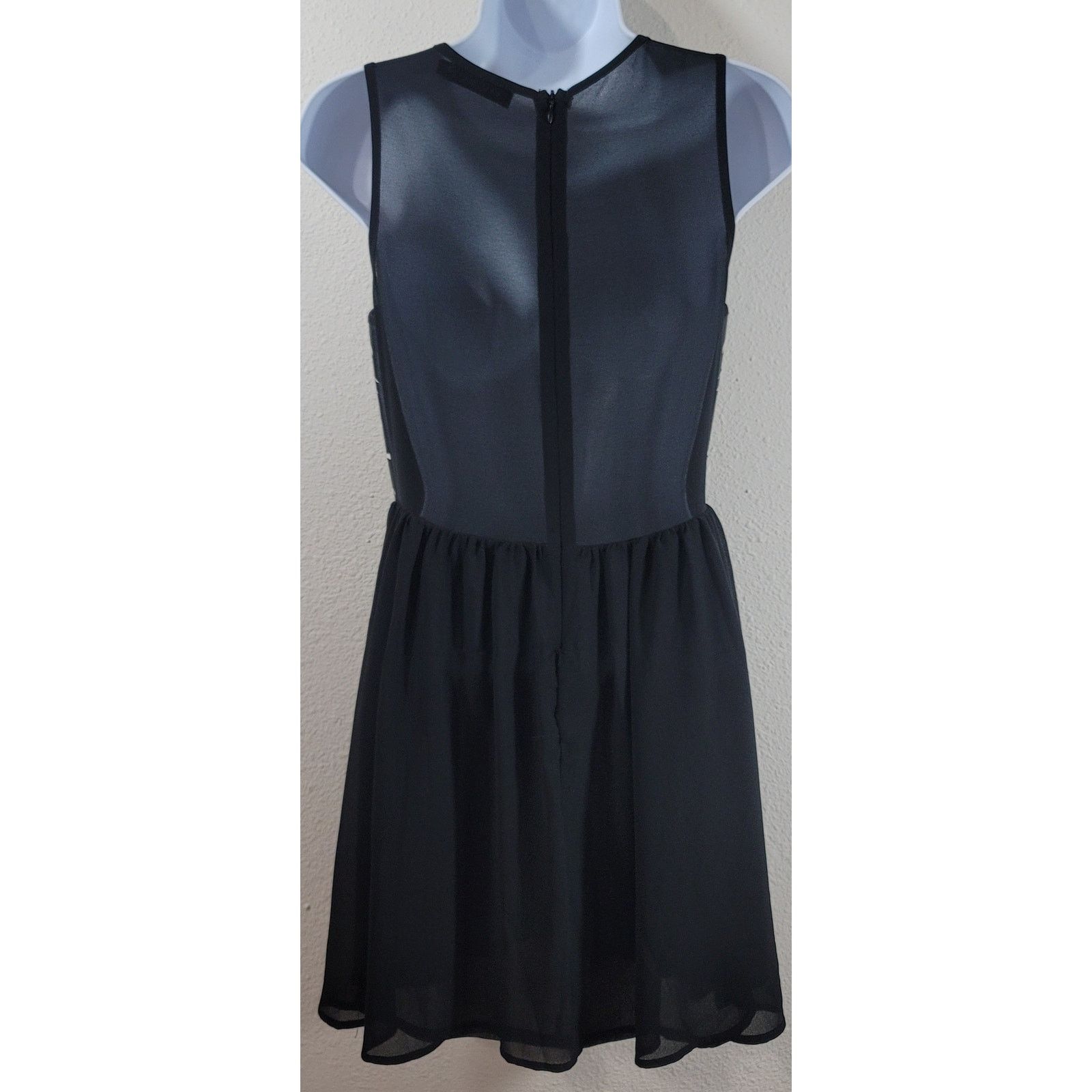 Other Kiwi Tucker Black White Pleather Bodice A Line Mini Dress S Size S / US 4 / IT 40 - 2 Thumbnail