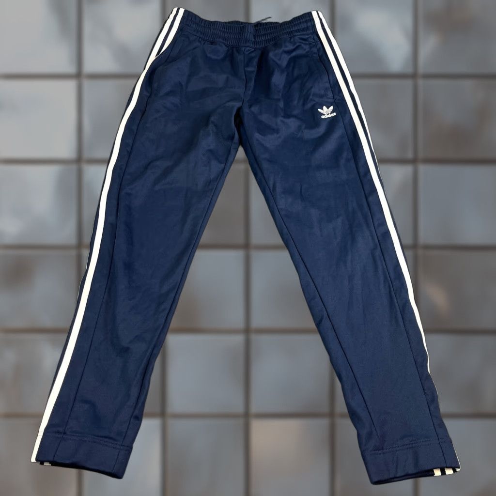 Adidas Adidas Originals Mens Track Pants Sweat Joggers Large Blue Trefoil Size US 33 - 1 Thumbnail