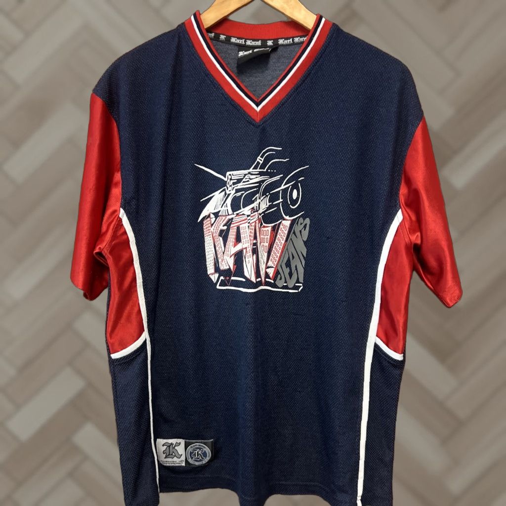 Karl Kani Karl Kani Sports Football Jersey Shirt L Blue Hip Hop Sports T-Shirt Mens Size US L / EU 52-54 / 3 - 1 Thumbnail