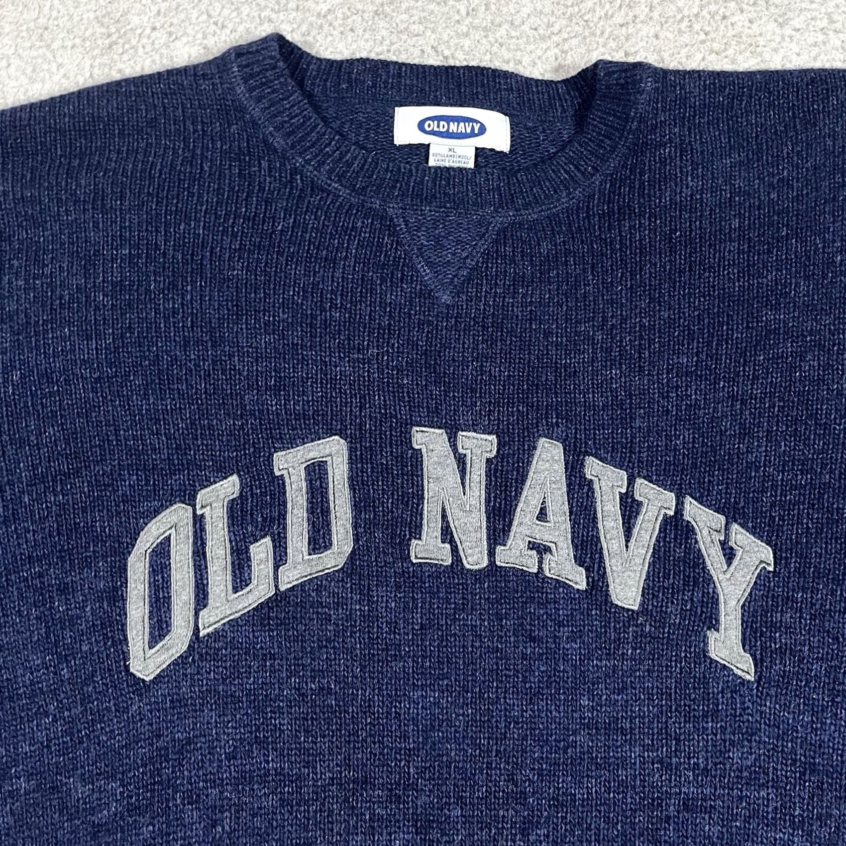 Old Navy VINTAGE Old Navy SweatER Mens XL Pullover Crew Neck Wool Nylon Blue 80s 90s Preppy Logo Shirt Sweater Size US XL / EU 56 / 4 - 4 Thumbnail