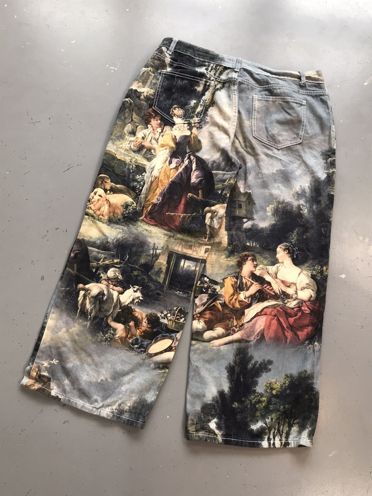 Shein × Vintage Vintage SHEIN Aop graphic print flaired pant Size US 38 / EU 54 - 9 Thumbnail