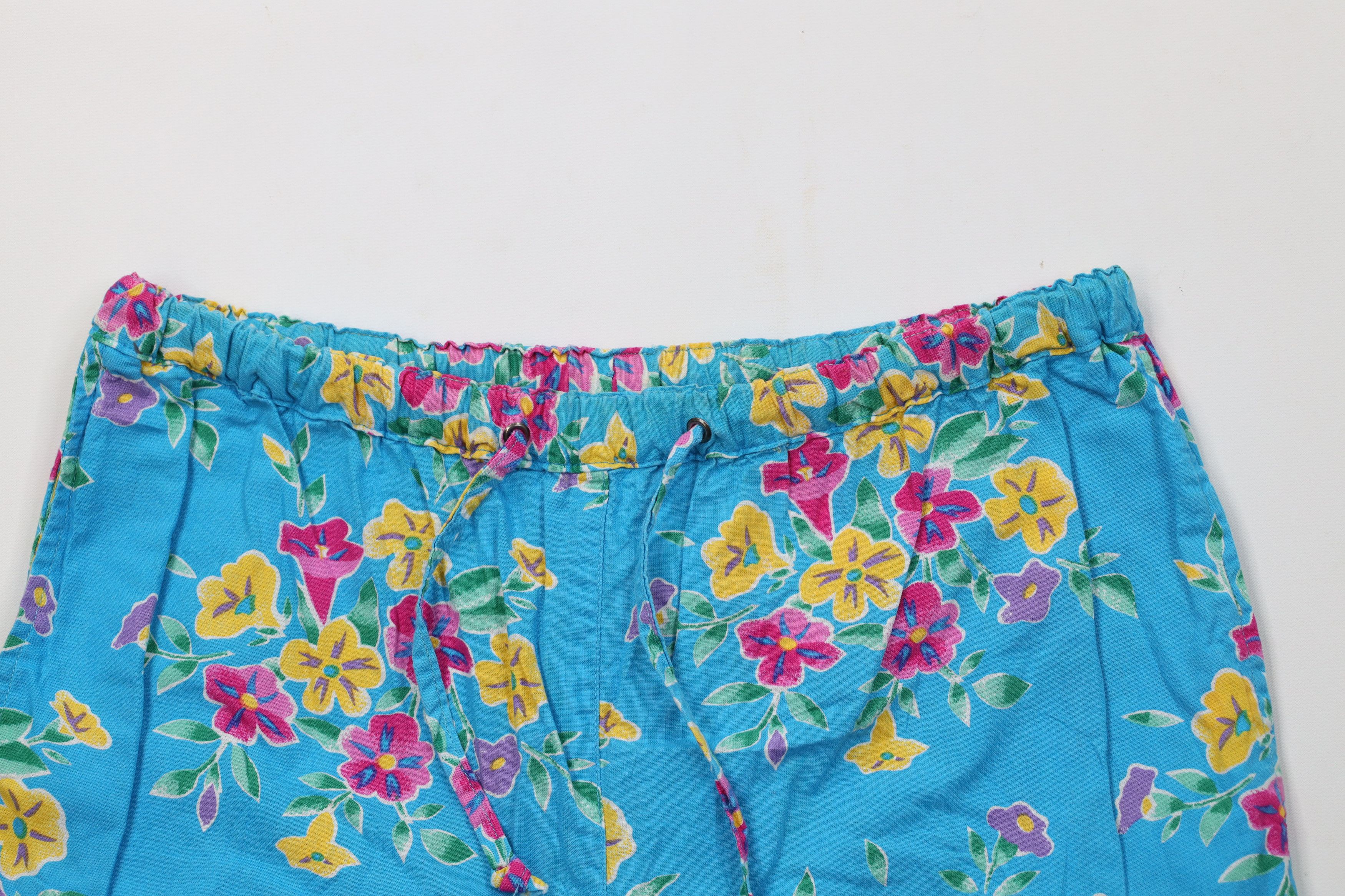 Vintage Vintage 90s Streetwear Flower All Over Print Shorts Cotton Size 31" - 2 Thumbnail