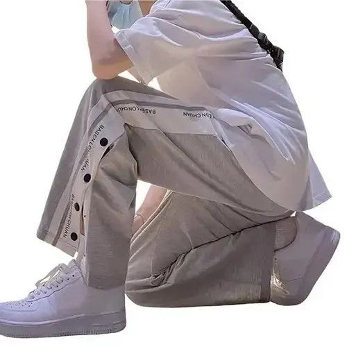 Japanese Brand × Vintage Sweatpants Loose Side Split Buttons Size 32" / US 10 / IT 46 - 3 Thumbnail