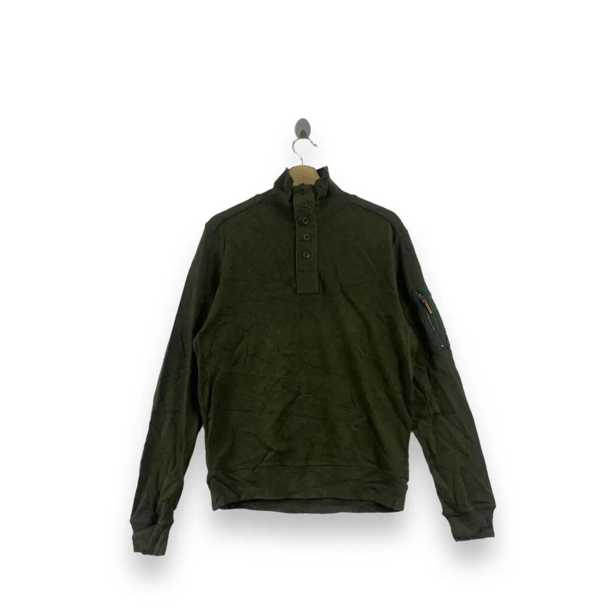 Polo Ralph Lauren Vintage POLO RALPH LAUREN Half Button MA-1 Sweatshirt Size US M / EU 48-50 / 2 - 2 Thumbnail