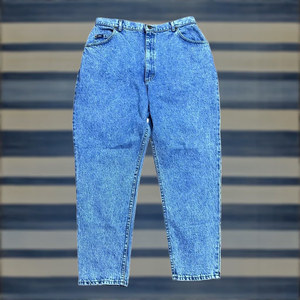 Lee VINTAGE Lee Stone Wash Tapered Jeans Women 90s High Rise 20 Denim Blue Size 42" / US 20 - 1 Thumbnail