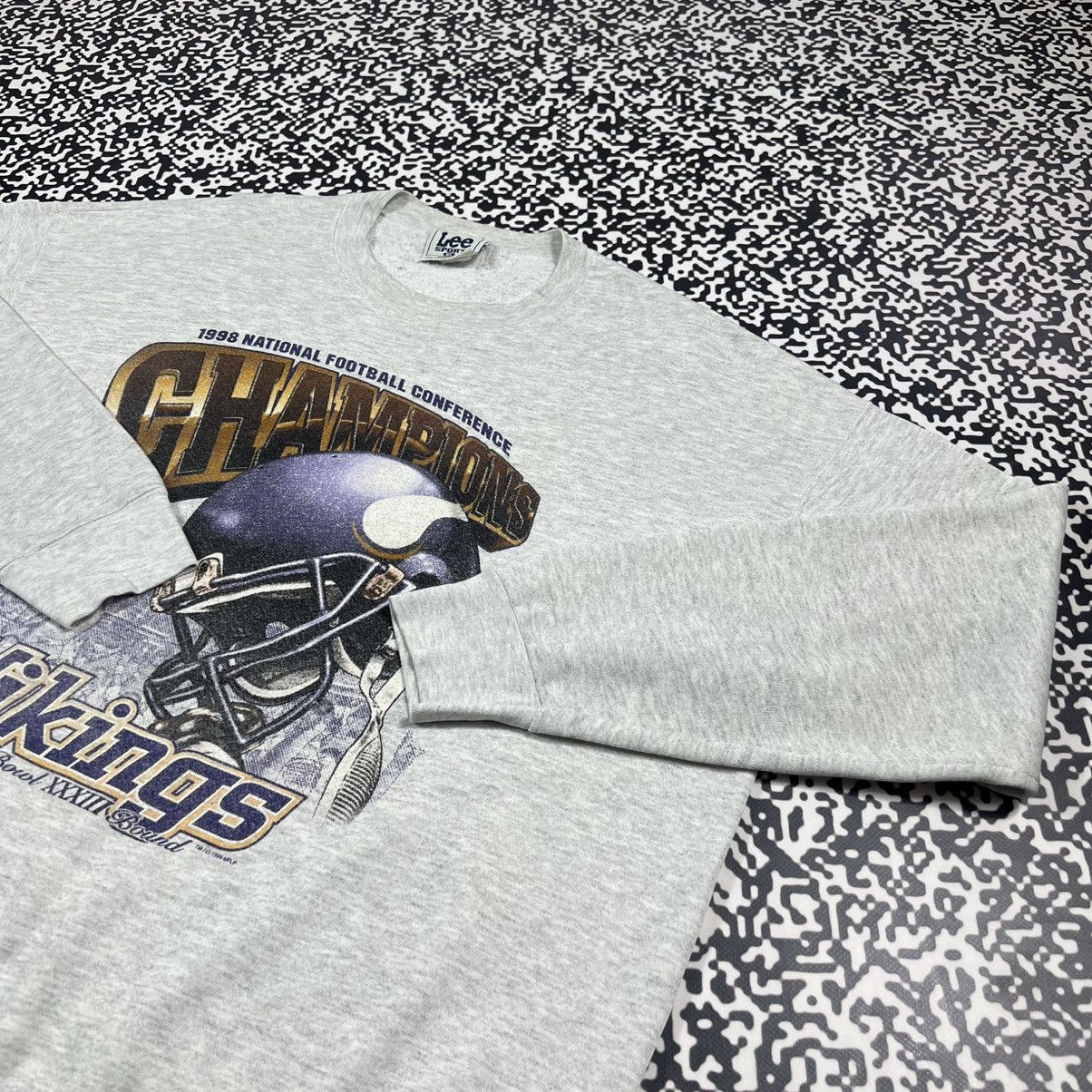 Lee Vintage 1999 Vikings Super Bowl NFL NFC Lee Boxy Sweatshirt Size US XL / EU 56 / 4 - 7 Thumbnail