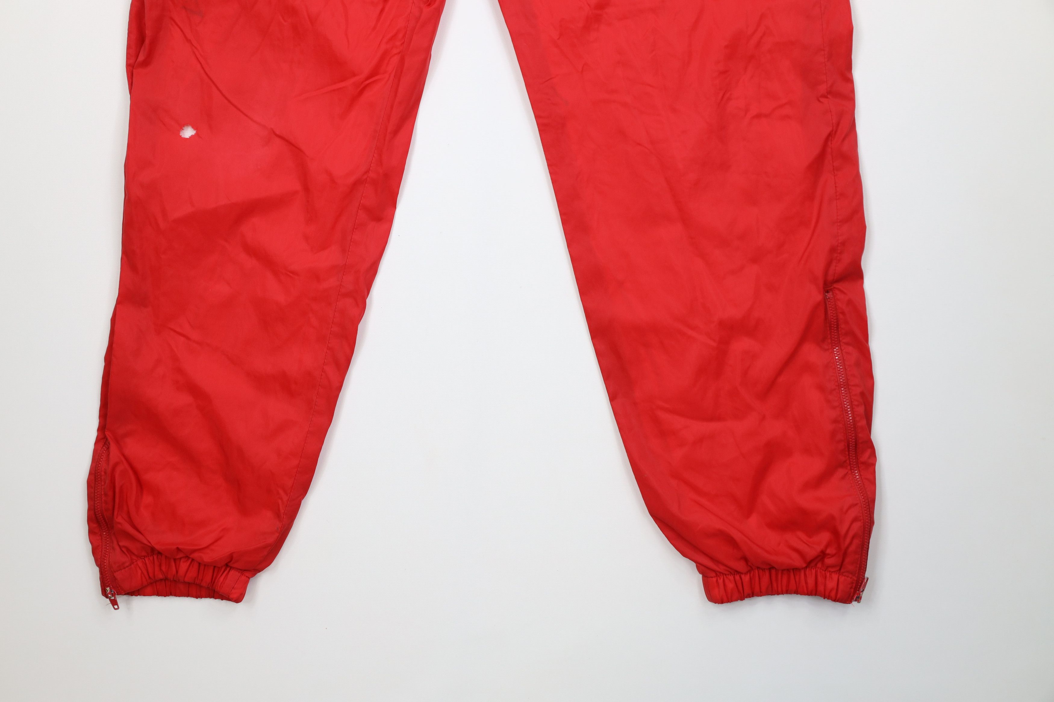Asics Vintage 90s Asics Spell Lined Windbreaker Joggers Pants Red Size US 34 / EU 50 - 4 Thumbnail