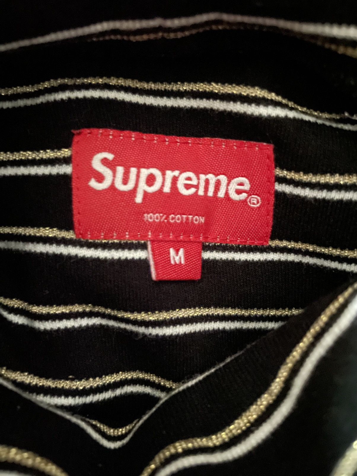 Supreme RARE 2016 Supreme Goldstripe Turtleneck Size US M / EU 48-50 / 2 - 4 Thumbnail