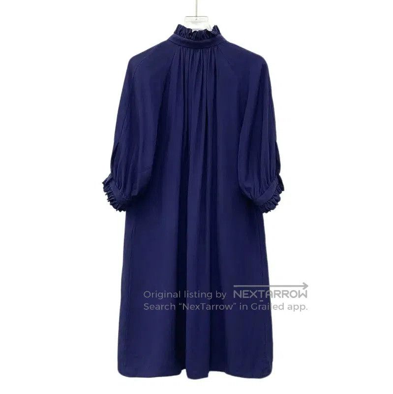 Louis Vuitton Louis Vuitton Women's Silk Dress in Deep Blue . Size S / US 4 / IT 40 - 2 Thumbnail