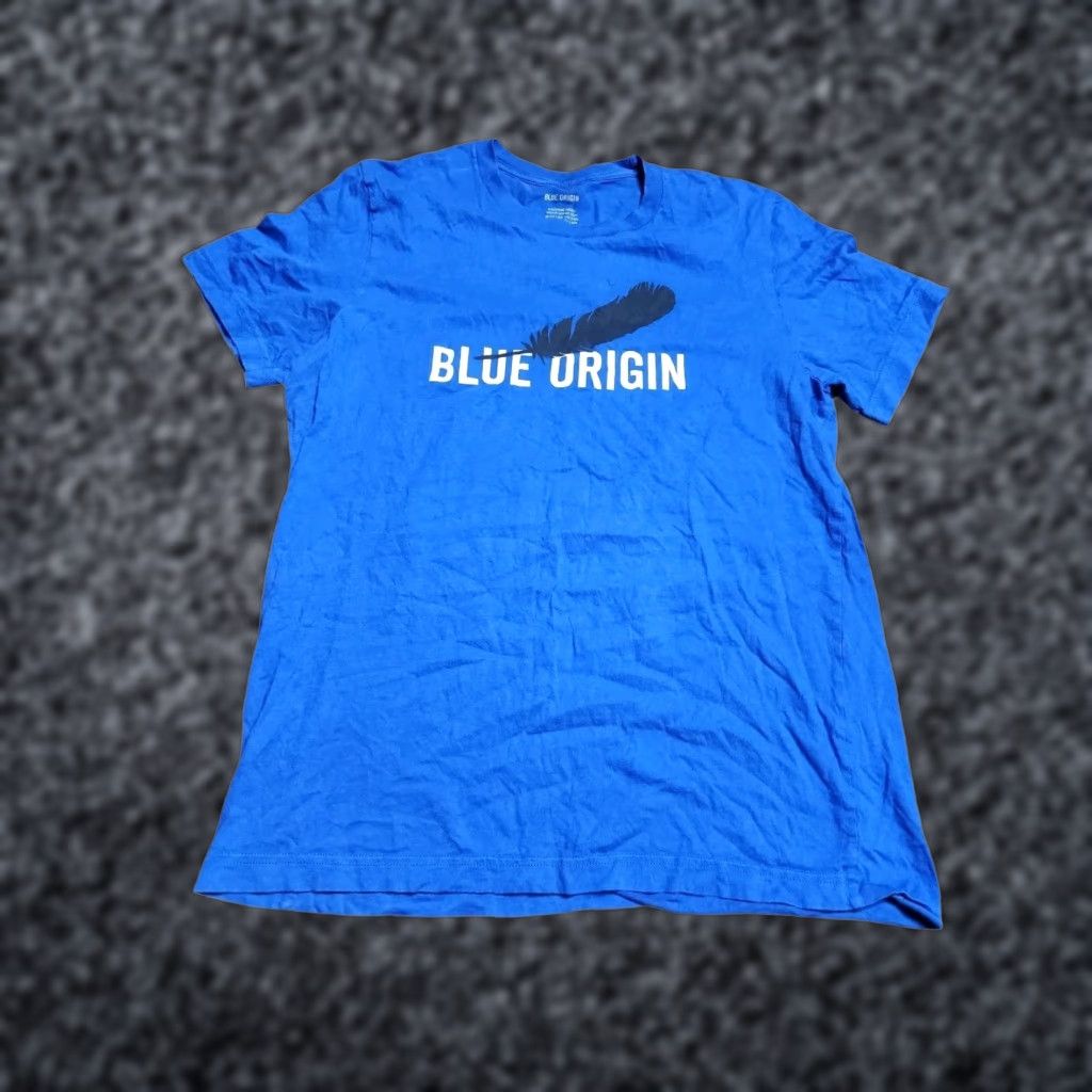 Vintage VINTAGE Blue Origin T-Shirt Women L Blue Space Distressed Short Sleeve Casual Size L / US 10 / IT 46 - 1 Thumbnail