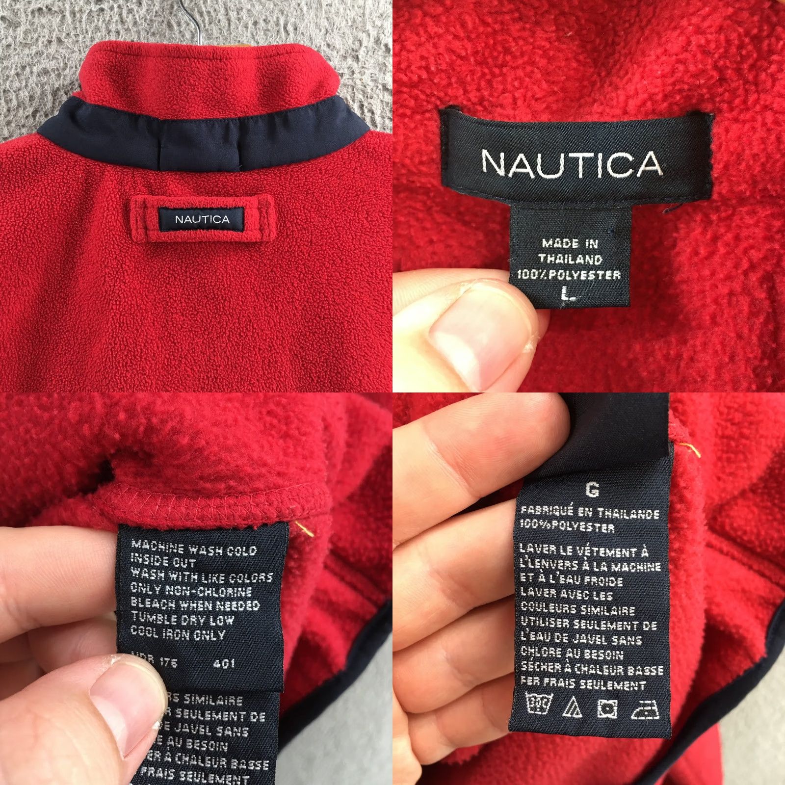 Nautica Nautica Half Zip Fleece Sweater Mens L Red Long Sleeve Pullover Mock Neck Casual Size US L / EU 52-54 / 3 - 9 Thumbnail