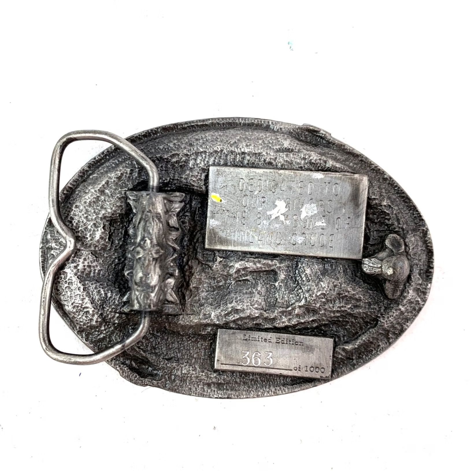 Vintage VINTAGE Inland Crude Tanker Truck Belt Buckle Antique Silver Limited Edition 363/1000 Men Belt Buckle Silver Vintage Trucking 90s Men Size ONE SIZE - 3 Thumbnail