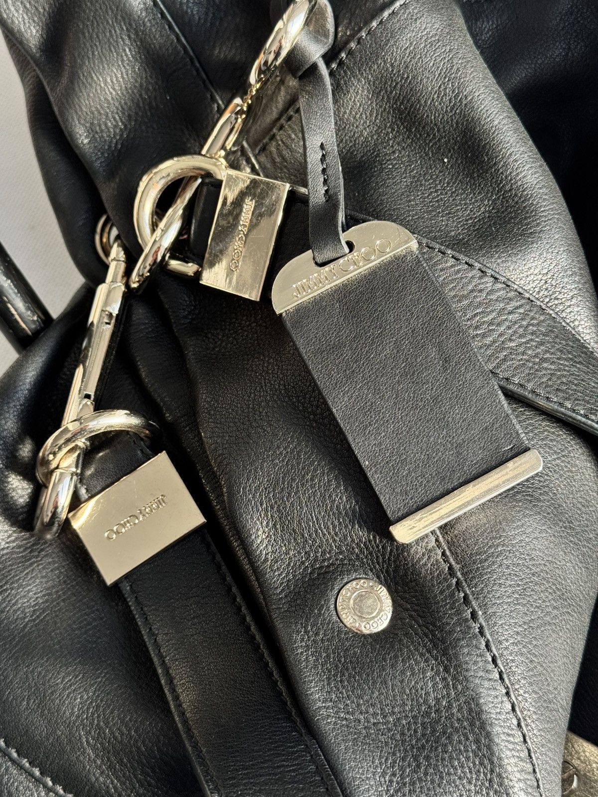 VINTAGE JIMMY CHOO Genuine Leather BALENCIAGA STYLE CITY BAG