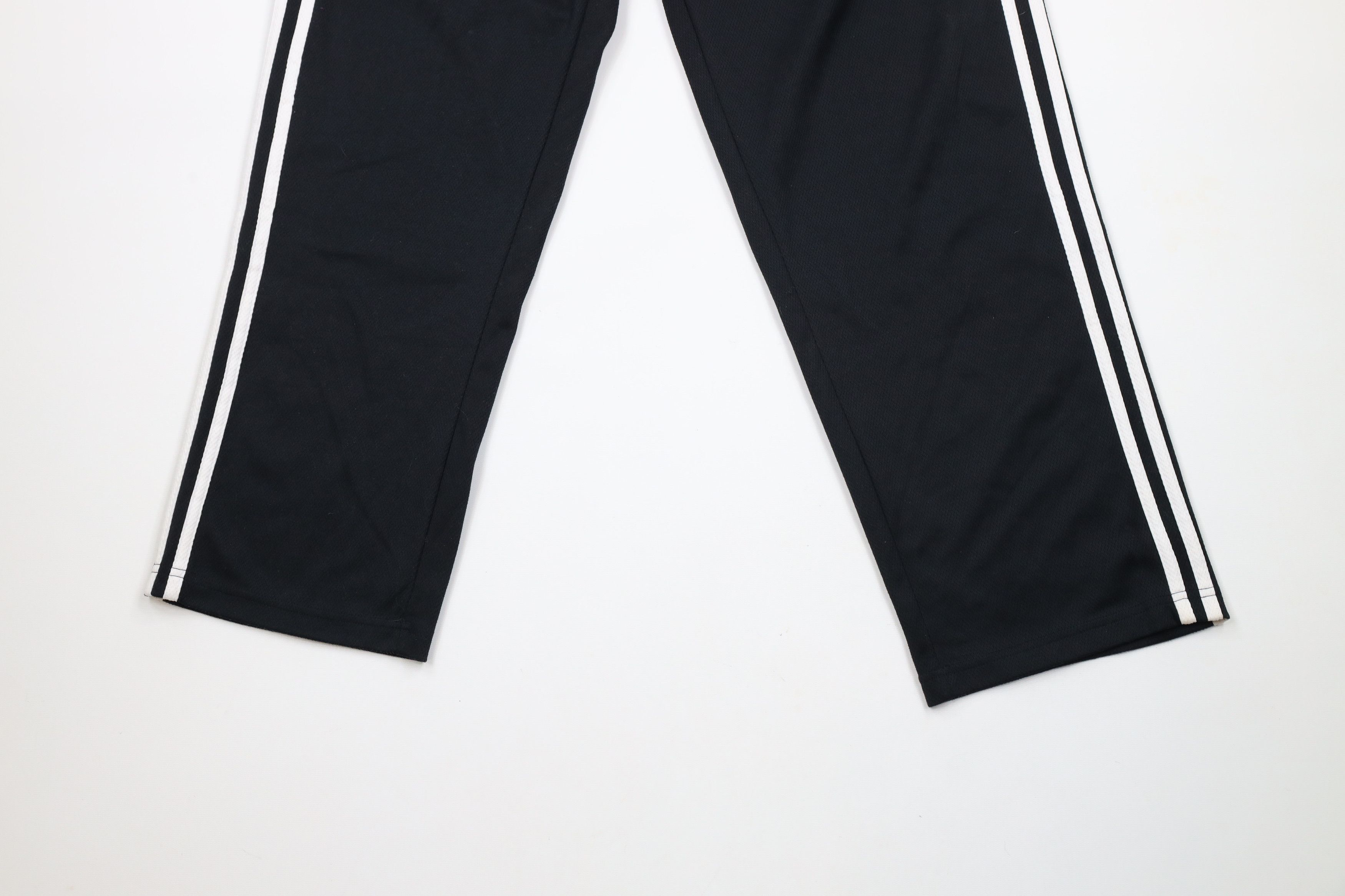 Adidas × Vintage Vintage 90s Y2K Adidas Flared Wide Leg Knit Pants Black Size 30" / US 8 / IT 44 - 4 Thumbnail