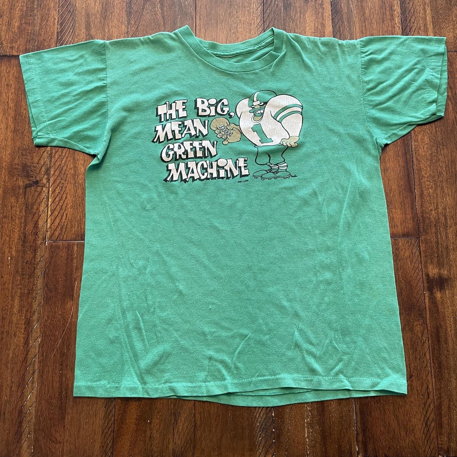 Vintage Vtg Big Mean Green Machine Shirt Mens Large Cartoon Football Size US L / EU 52-54 / 3 - 2 Thumbnail