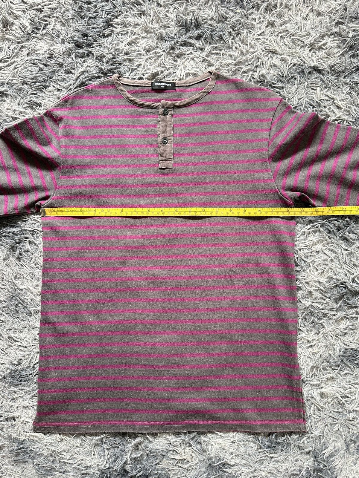 If Six Was Nine 00's Trans Continents - Striped Henley neck long sleeve Size US M / EU 48-50 / 2 - 13 Thumbnail