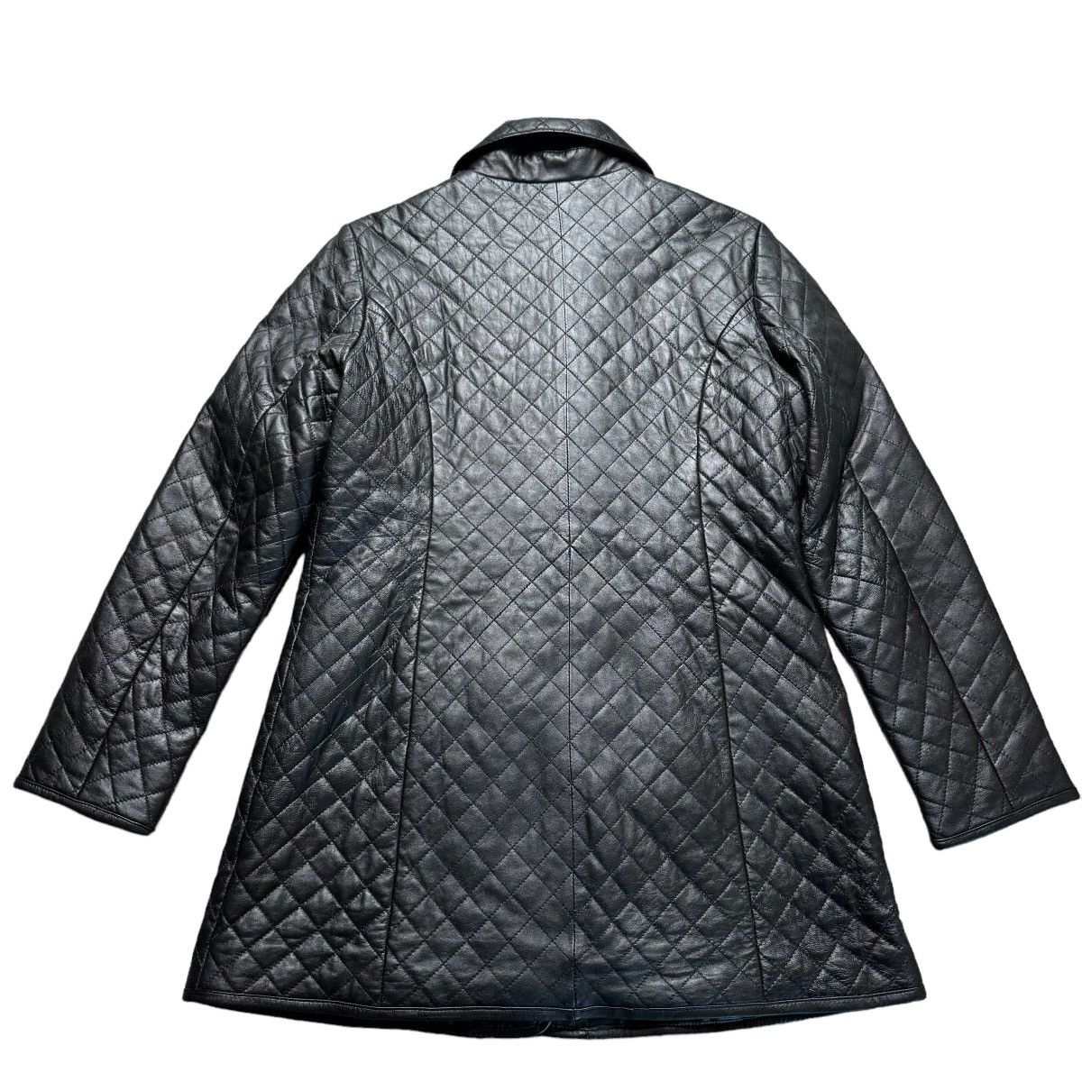 Neiman Marcus quilted lamb leather coat