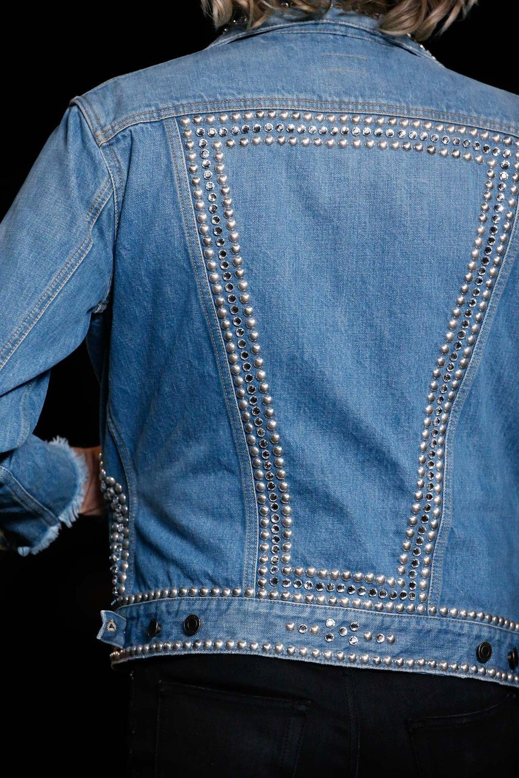 Saint Laurent Paris SS16 Studded Denim Jacket Surf Sound Size US XS / EU 42 / 0 - 7 Thumbnail