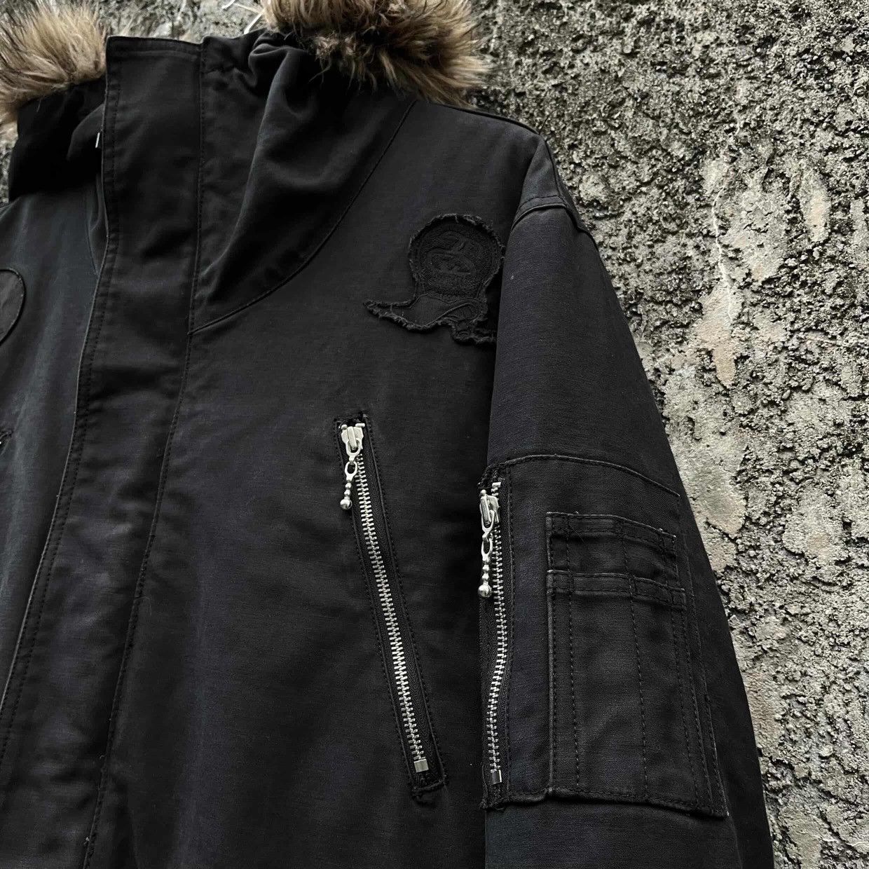 Stussy 00s Stussy Kostas Battle Axes N-3B ParkaJacket Quilted Lined Size US L / EU 52-54 / 3 - 8 Thumbnail