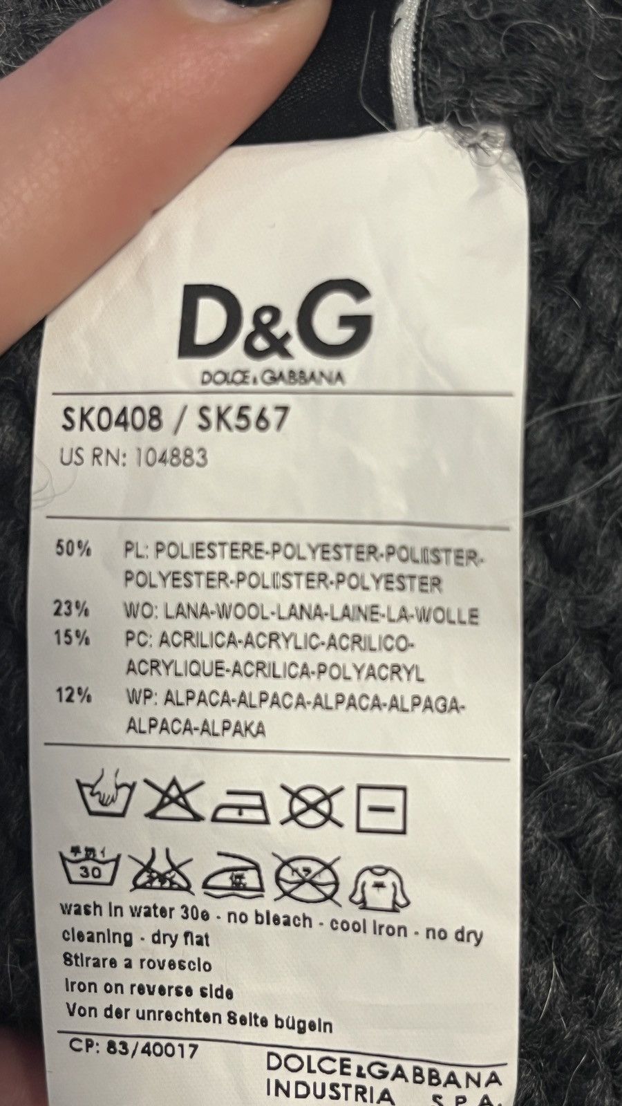 Dolce & Gabbana rare D&G grey Sweather covered in black tull Size S / US 4 / IT 40 - 8 Thumbnail