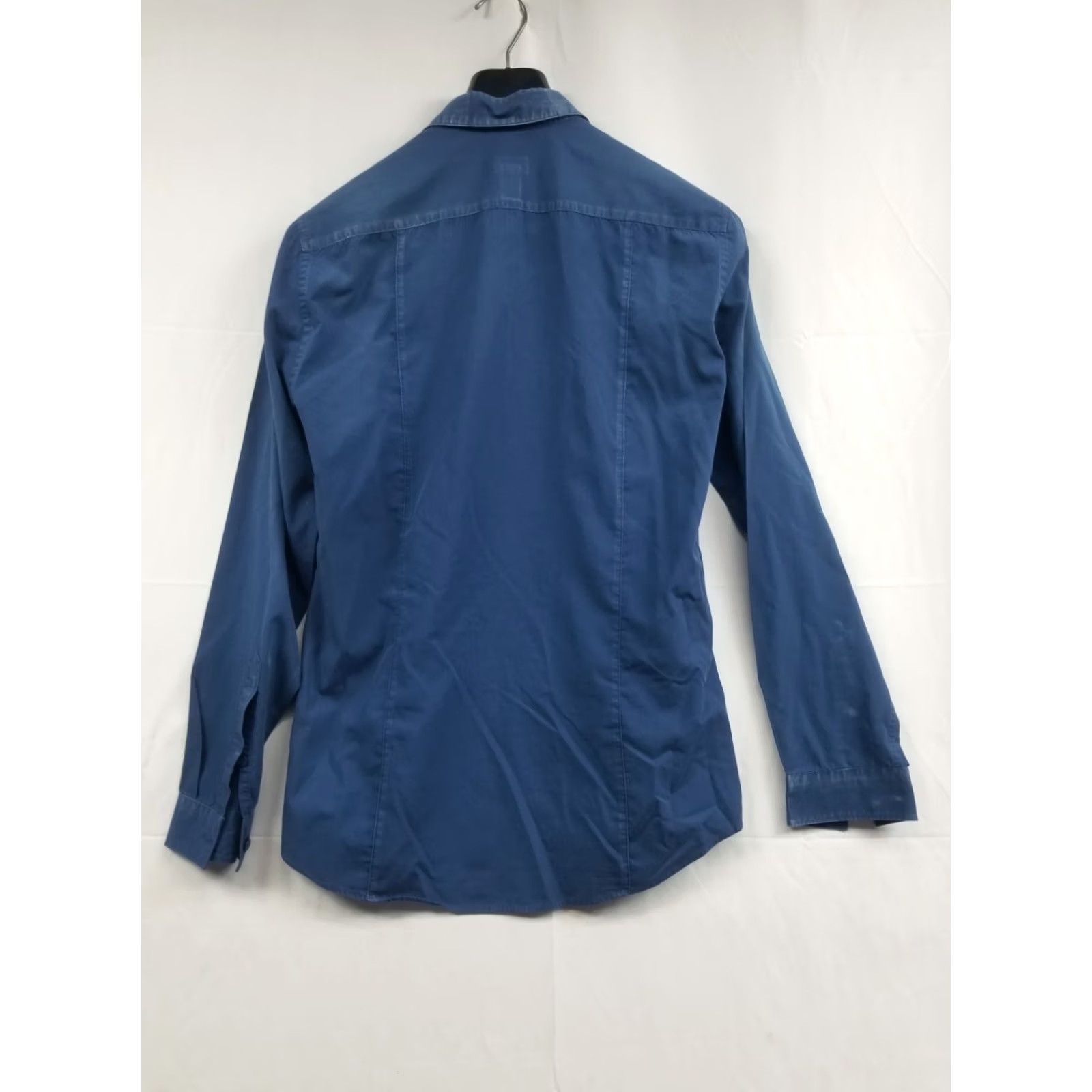 H&M H&M Easy Iron Mens Button-Down Blue Shirt Size M Regular Collared Cotton Blend Long Sleeve Button-Up Classic Size US M / EU 48-50 / 2 - 2 Thumbnail