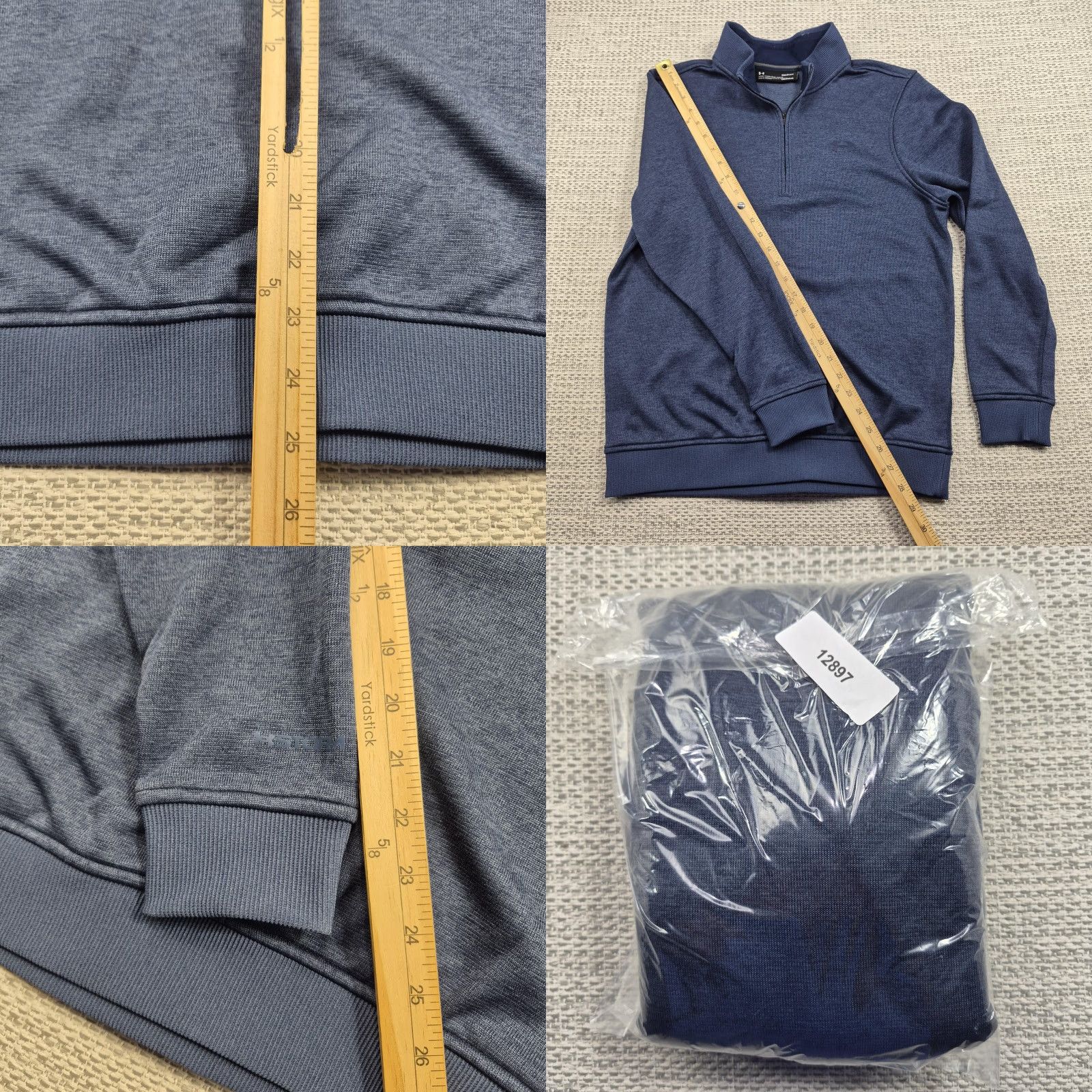 Under Armour Under Armour ColdGear Storm Pullover Mens Small Blue 1/4 Zip Thermal Sweatshirt Size US S / EU 44-46 / 1 - 9 Thumbnail