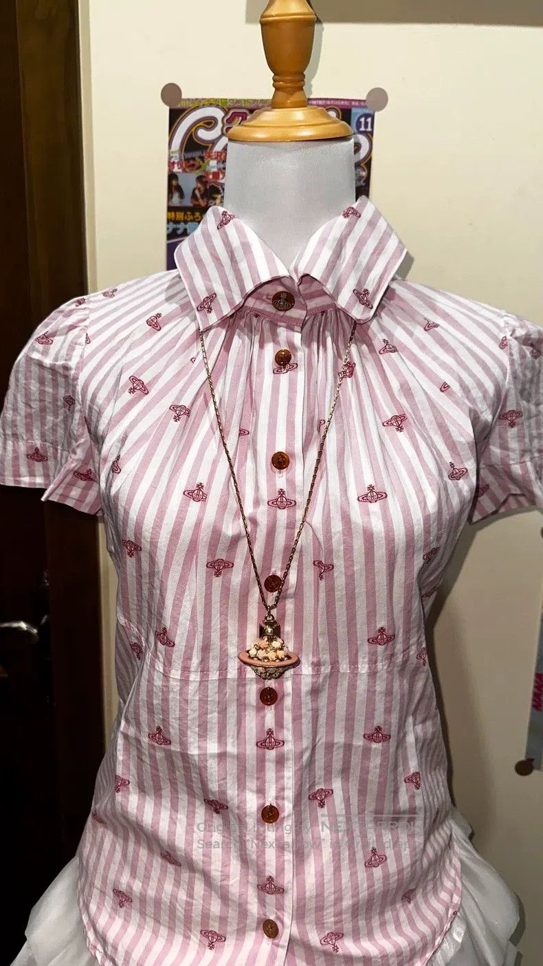Vivienne Westwood Vivienne Westwood Pink printed doll collar blouse Size L / US 10 / IT 46 - 2 Thumbnail