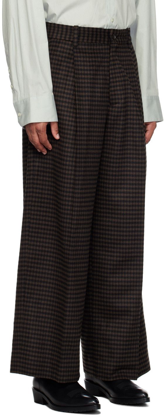 Stein stein Check Wool Trousers – Brown/Black size m, fit for 32 Size US 32 / EU 48 - 2 Thumbnail