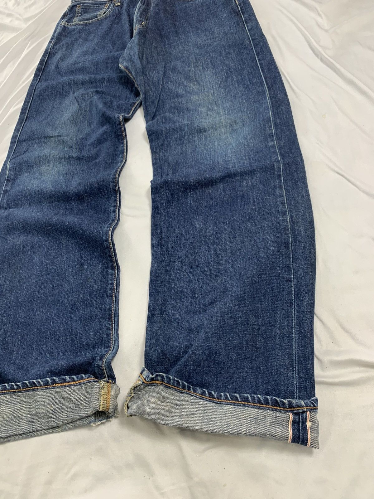 Edwin Vintage edwin selvedge raw jeans distres Size US 31 - 4 Thumbnail