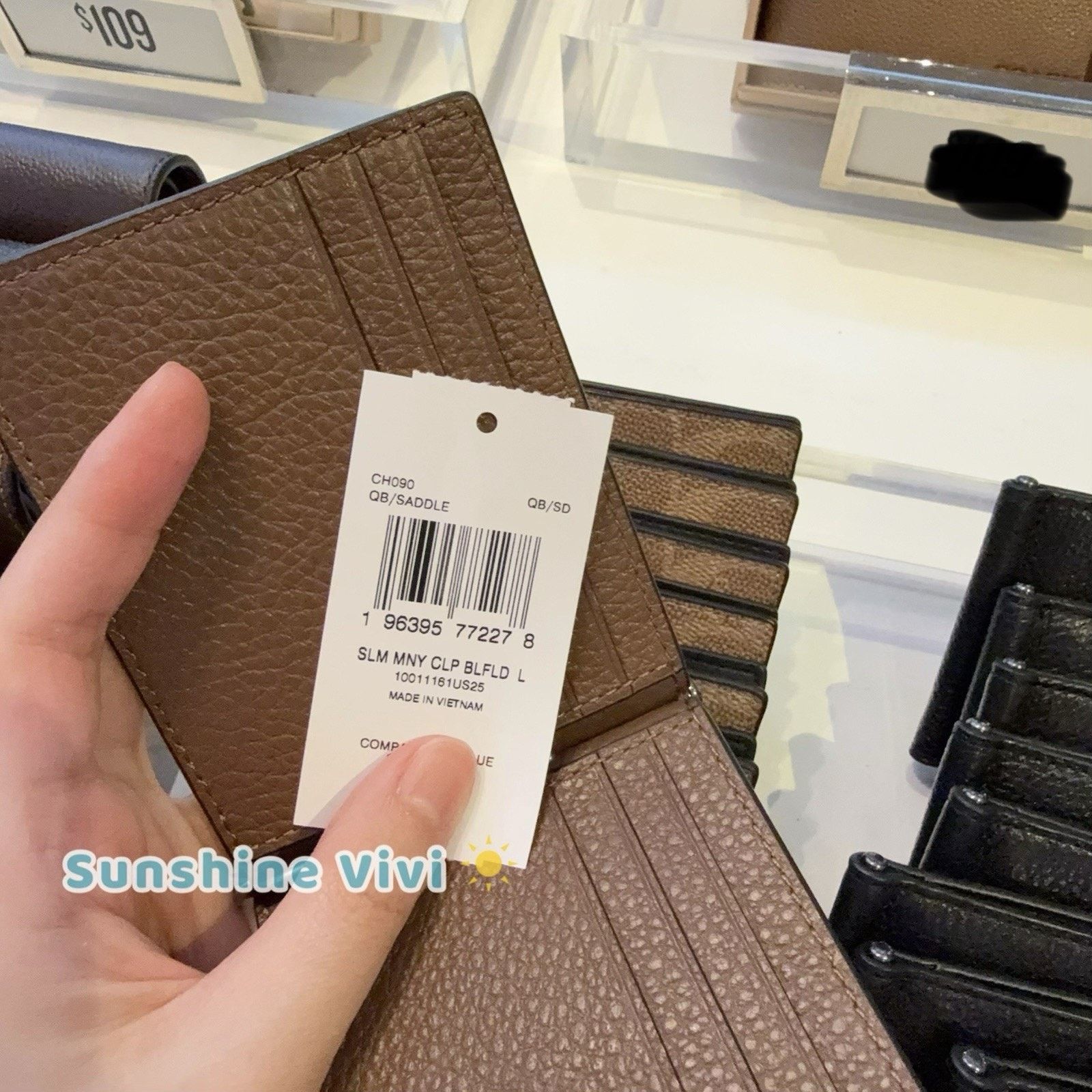 Coach NWT Coach Money Clip Billfold Wallet CH090 Leather SADDLE Size ONE SIZE - 4 Thumbnail