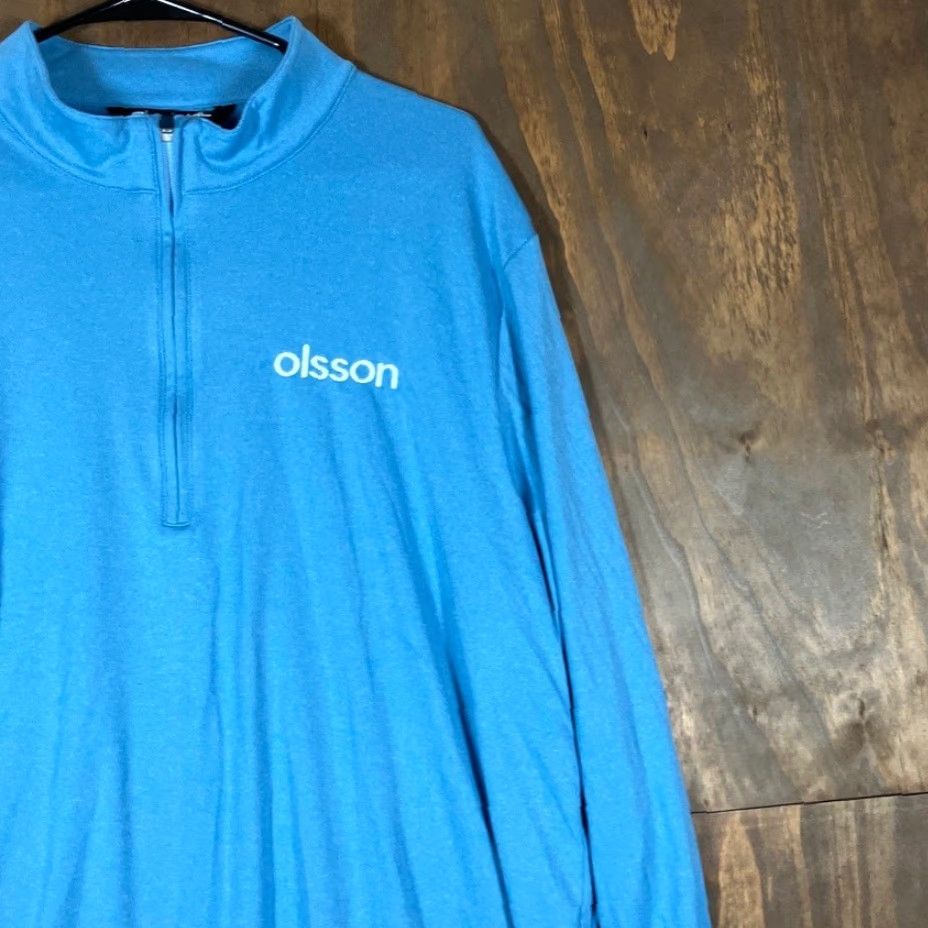 TravisMathew Travis Mathew Mens Shirt Blue 1/2 Zip Long Sleeve Pullover XL White? Size US XL / EU 56 / 4 - 5 Thumbnail