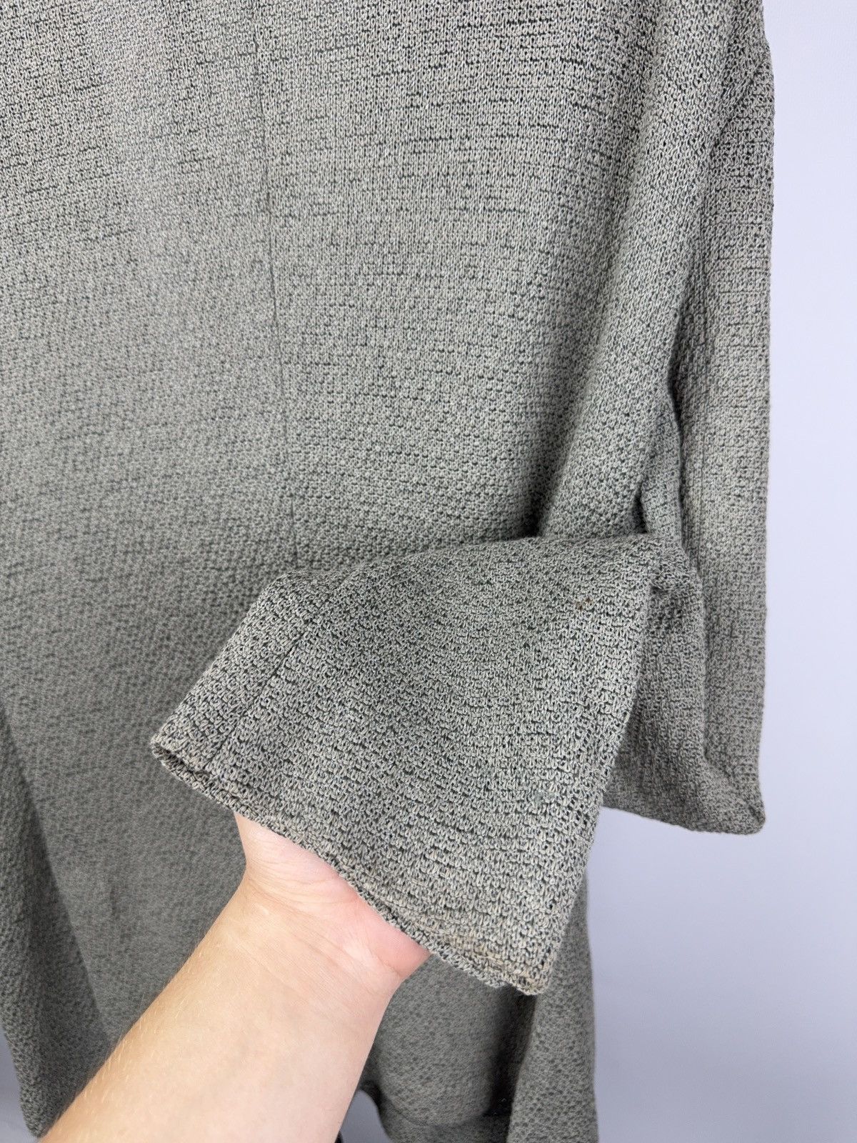 Hugo Boss Luxury Hugo Boss Stretch Knit Blazer Textured Gray Jacket Size 44R - 10 Thumbnail