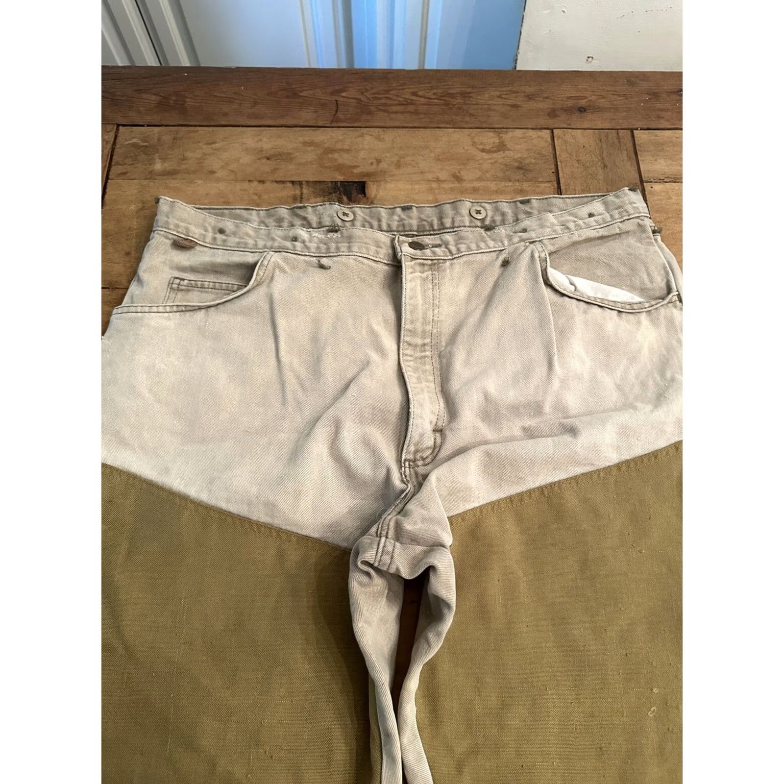 Wrangler Wrangler ProGear Jeans Work Hunting Mens 42x30 Beige Briar Guard Pro Gear Brush Pants Straight 42 Mens Size US 42 / EU 58 - 4 Thumbnail